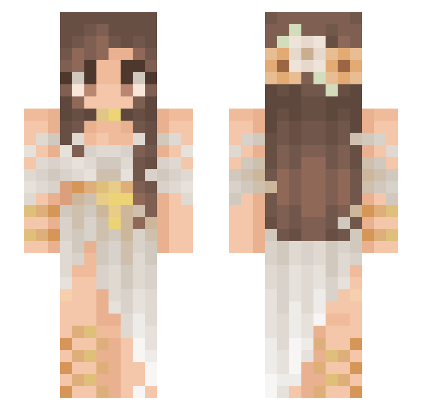 melinacorn Minecraft skin, front and back view