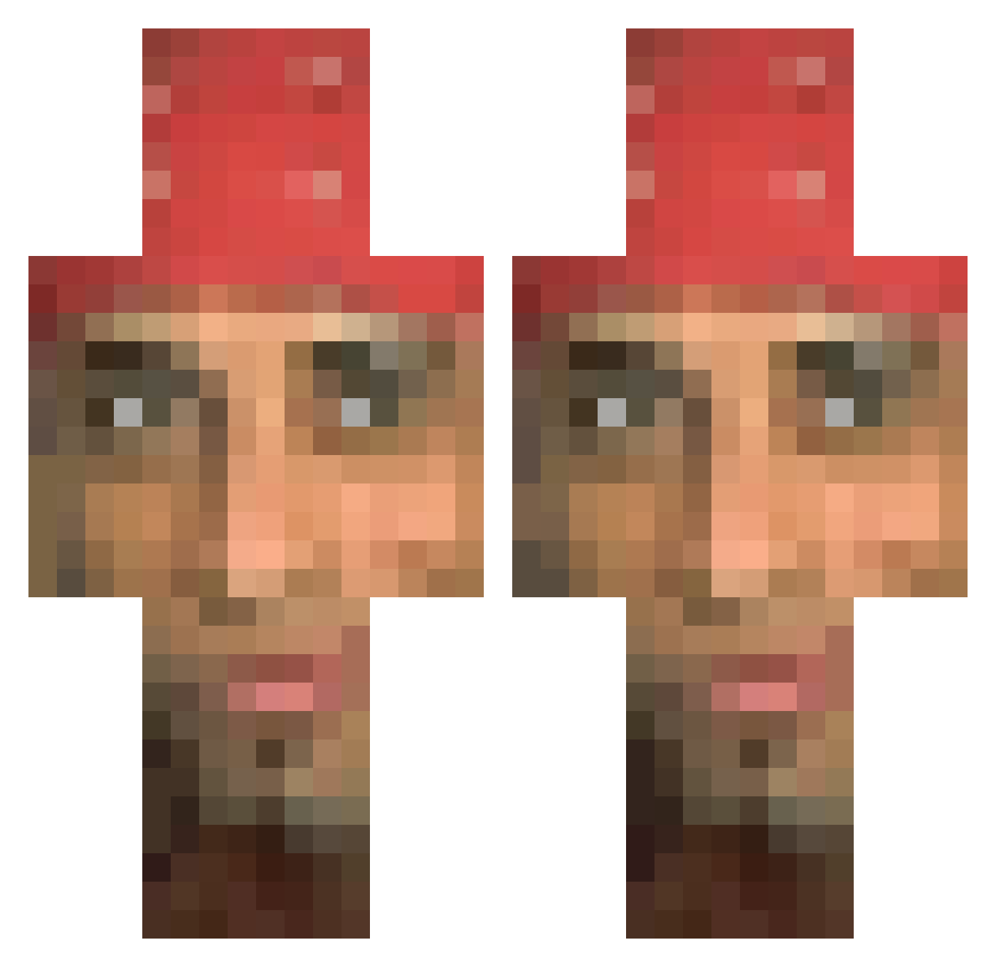 B_A_Y Minecraft skin, front and back view