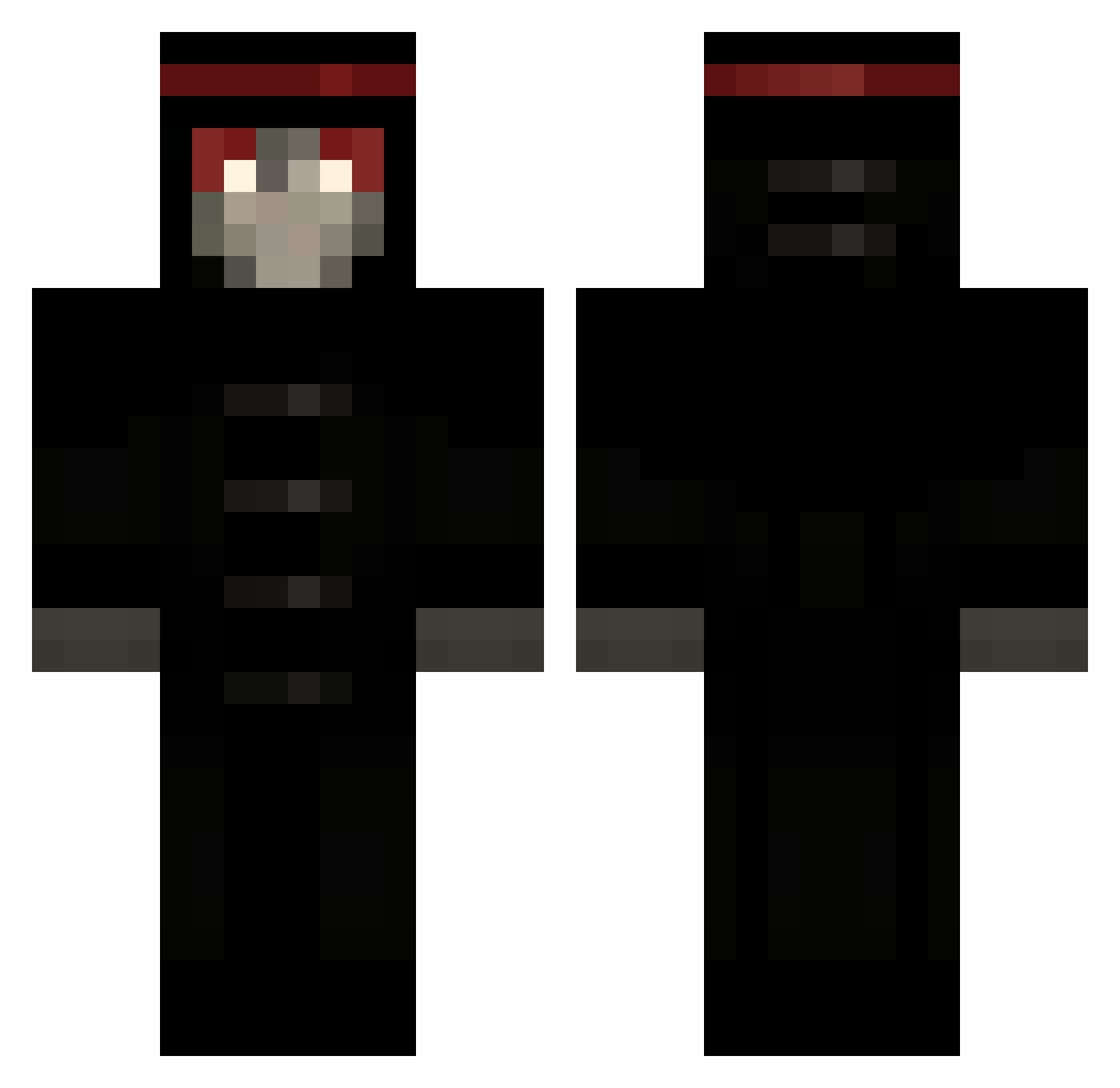 Pieter_amsIsPoo Minecraft skin, front and back view