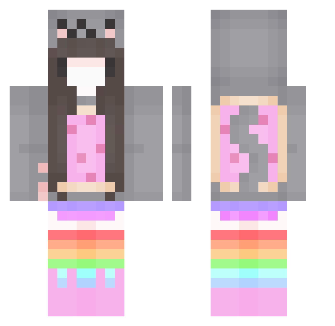 emagames Minecraft skin, front and back view