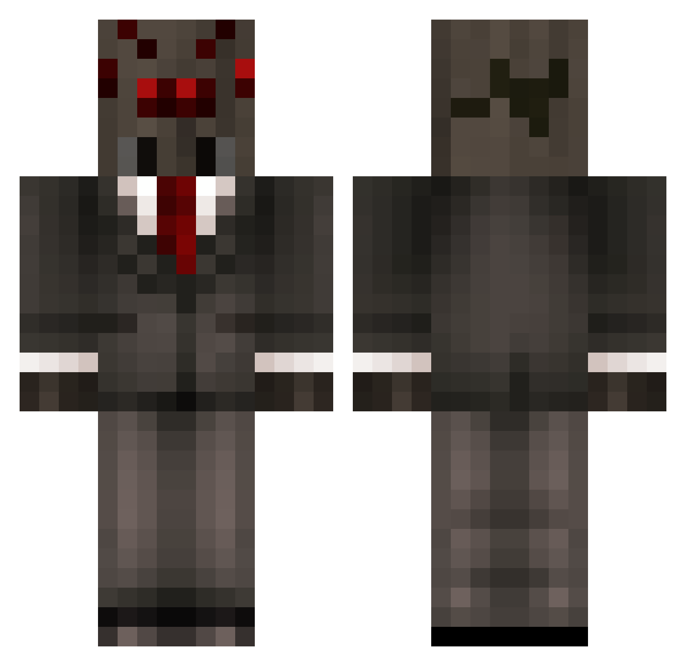 Dayxoon Minecraft skin, front and back view