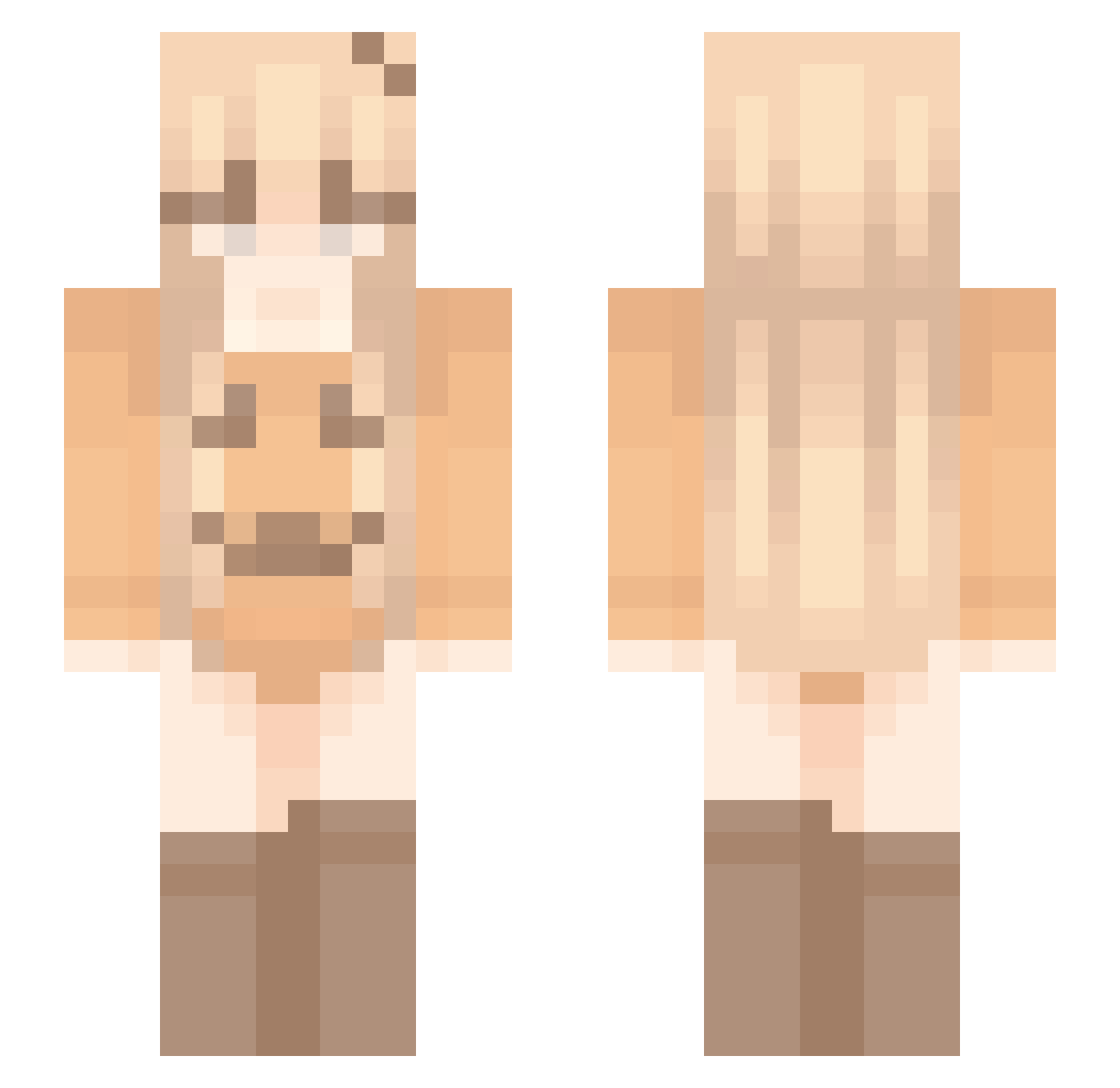 IchRaucheImBett Minecraft skin, front and back view