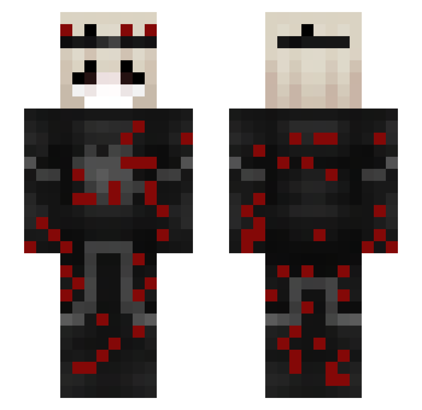 OtakuBoiss Minecraft skin, front and back view