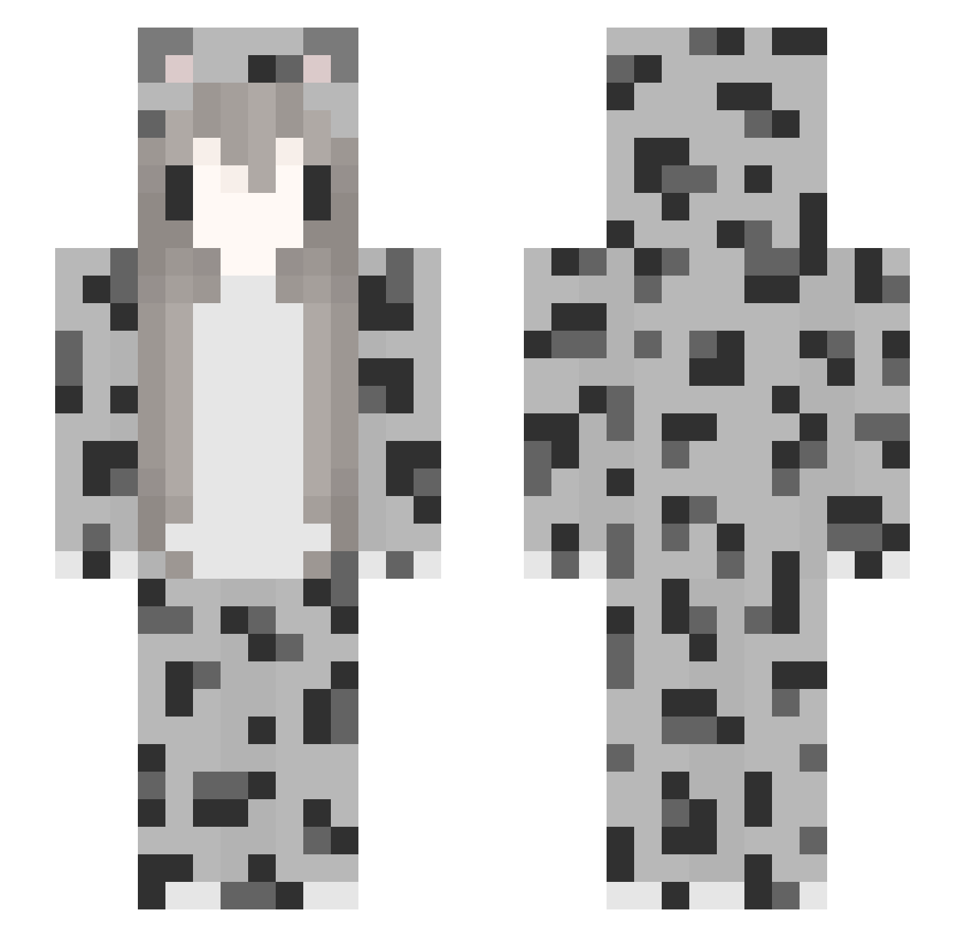 allurinaa Minecraft skin, front and back view