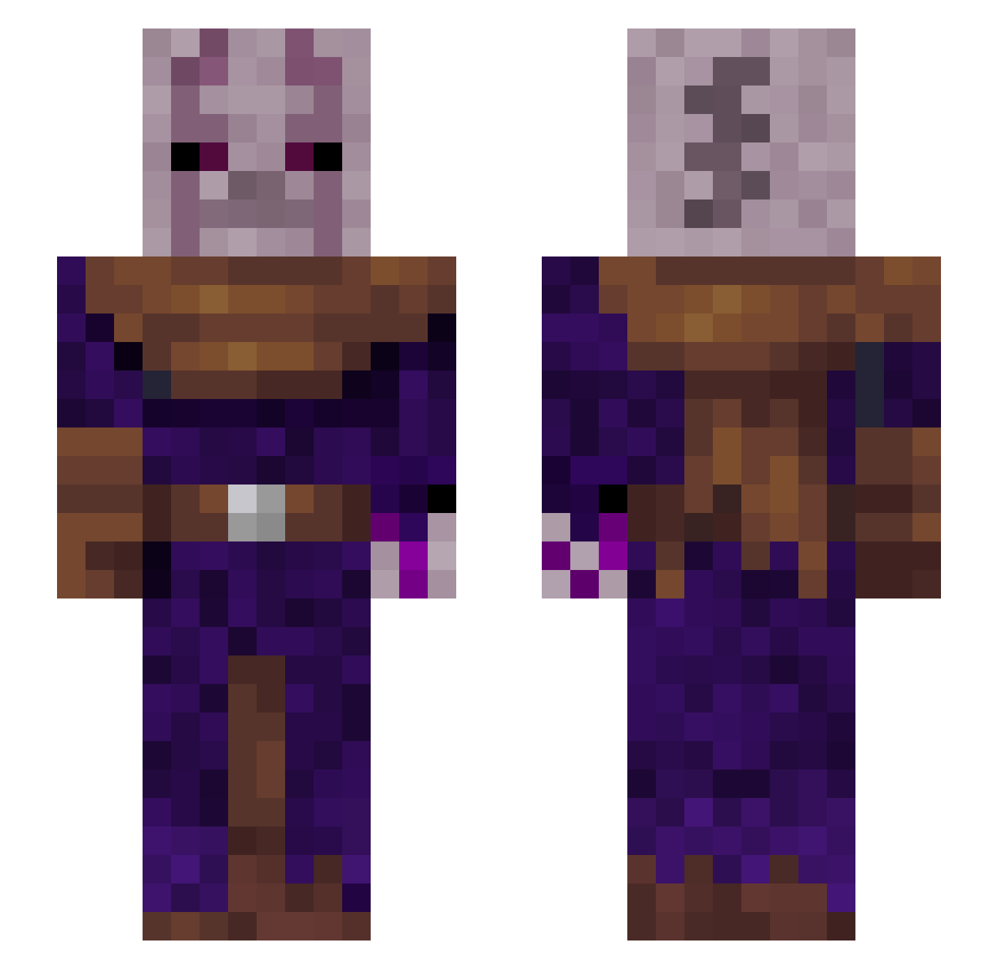SwagDemon95 Minecraft skin, front and back view