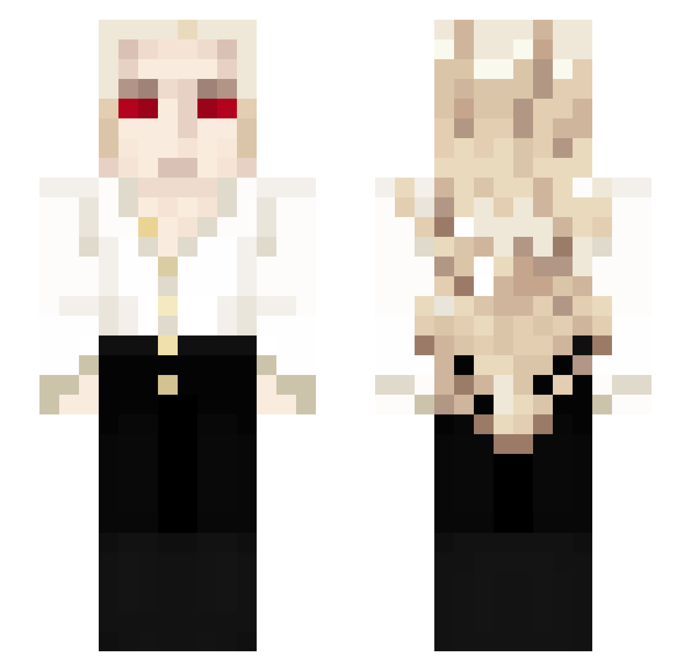 VICEZT Minecraft skin, front and back view