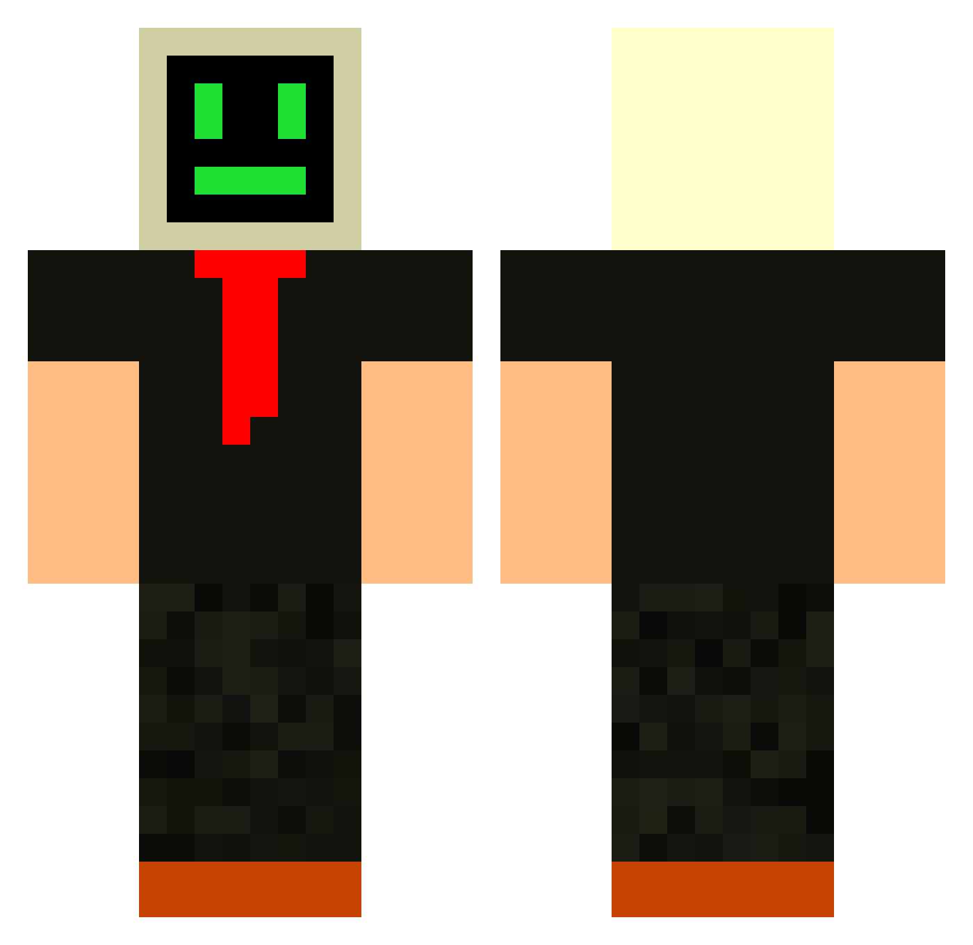 Matheus00 Minecraft skin, front and back view