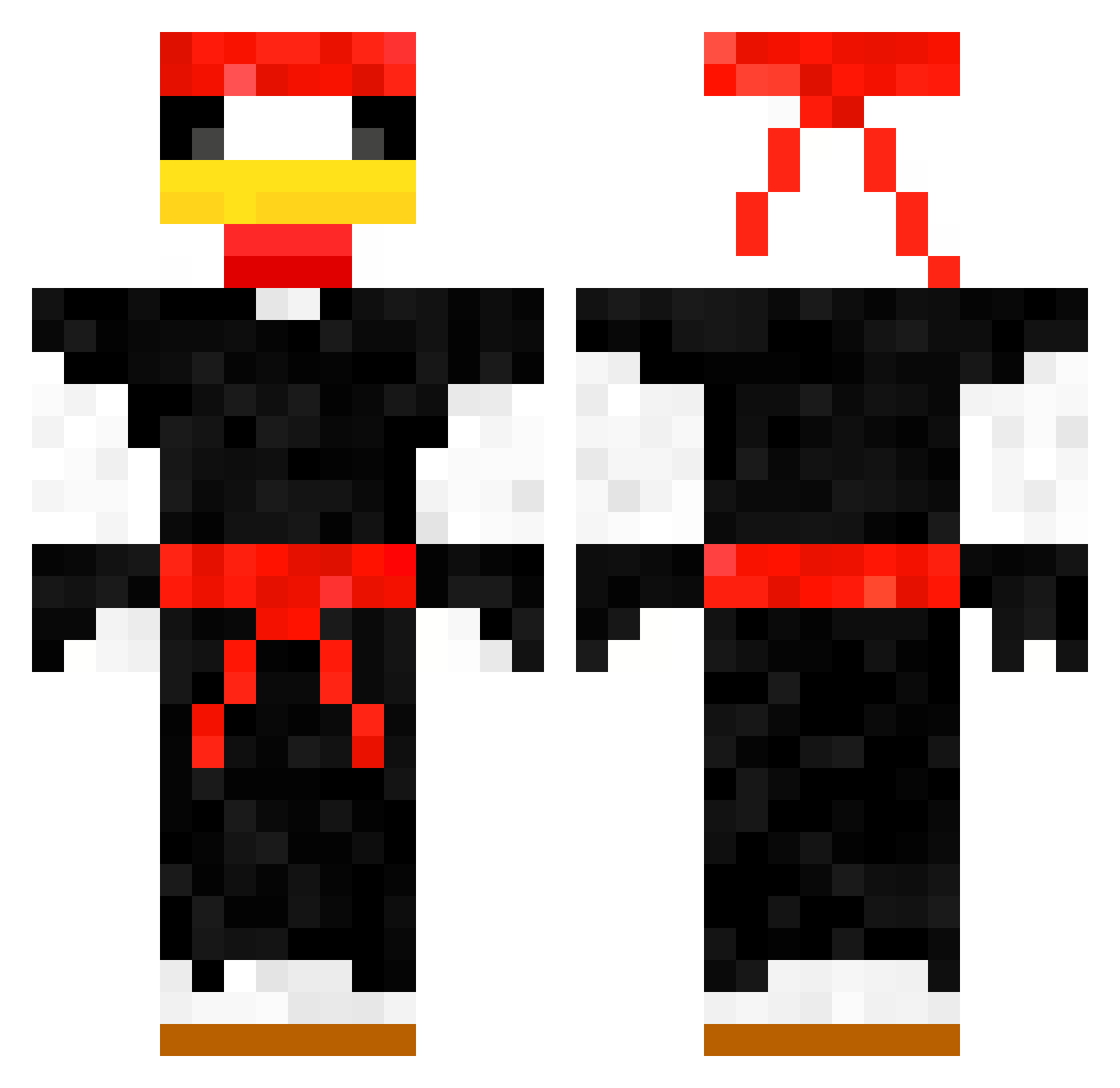 pollo_ninja Minecraft skin, front and back view