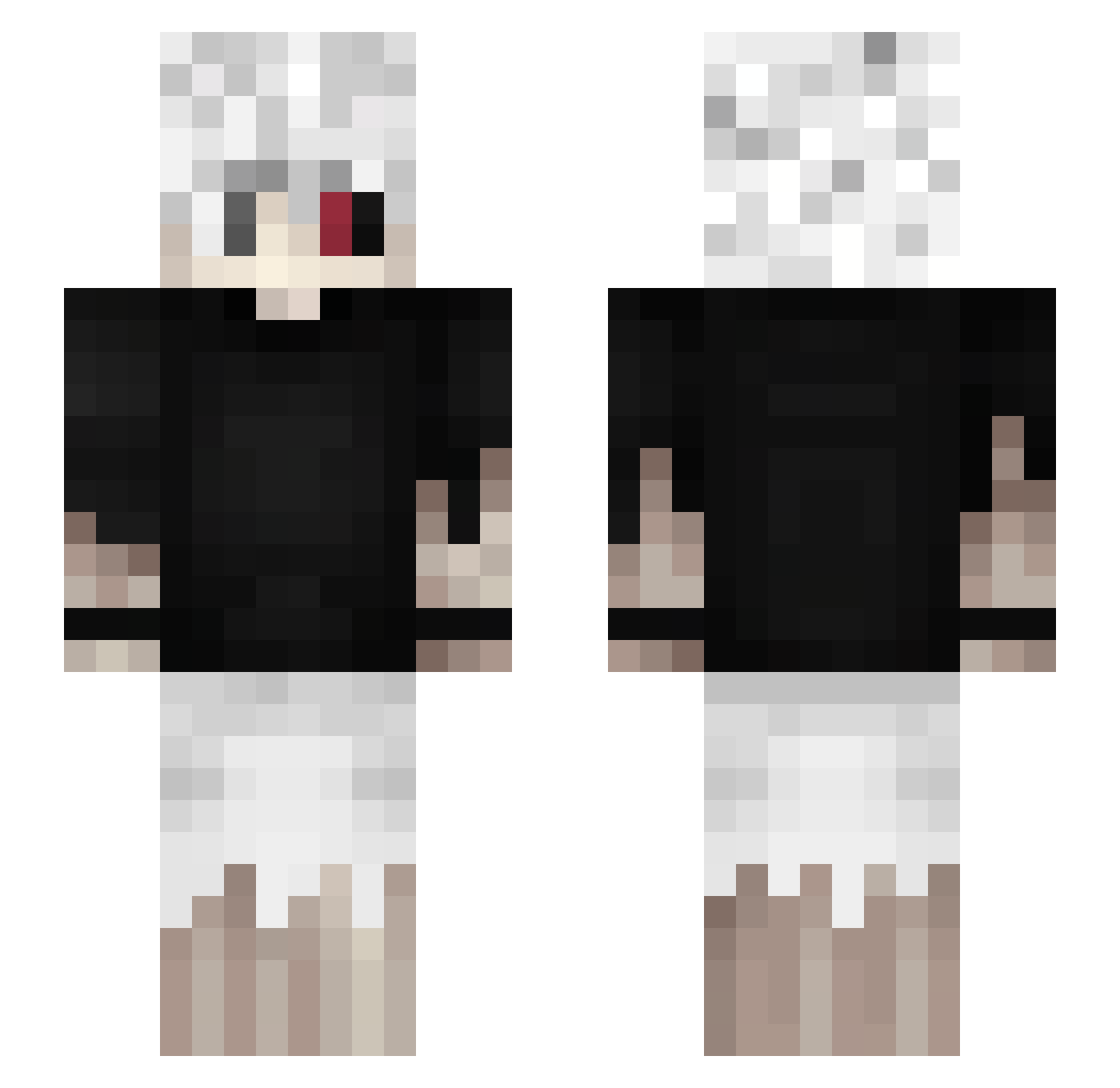 X_GamerRafa_X Minecraft skin, front and back view