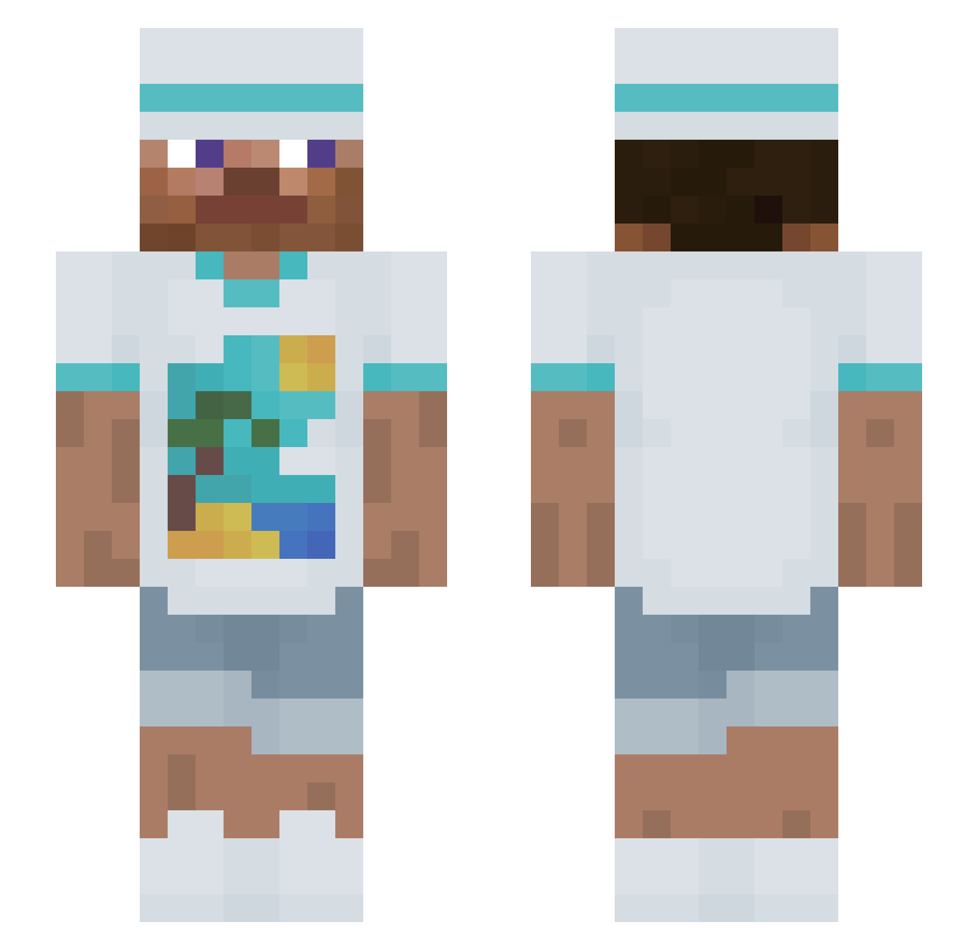 _Phonebooth Minecraft skin, front and back view