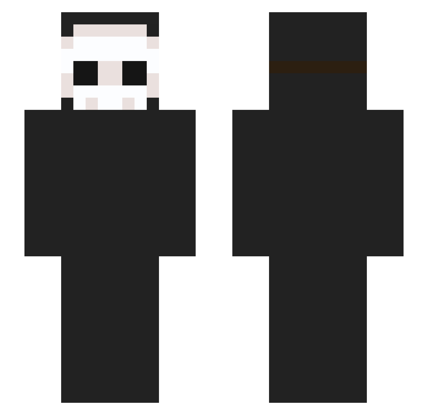 zyr1s Minecraft skin, front and back view