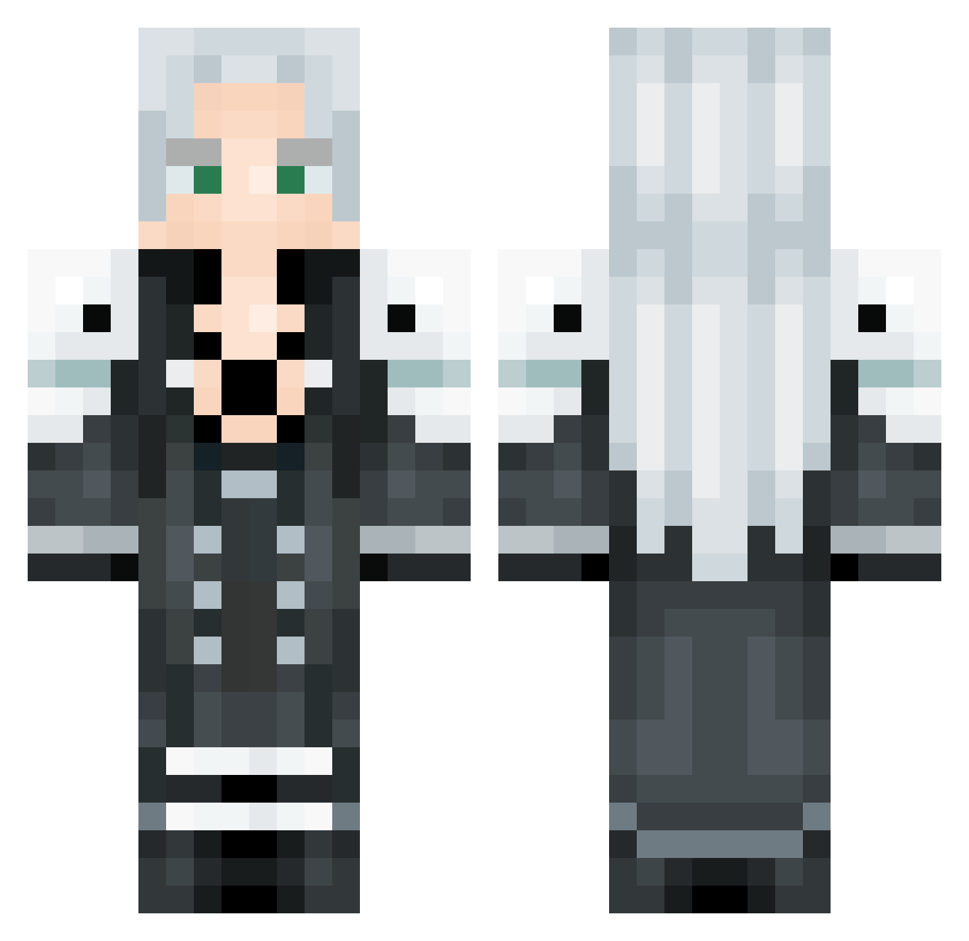 CarrotGirl82 Minecraft skin, front and back view