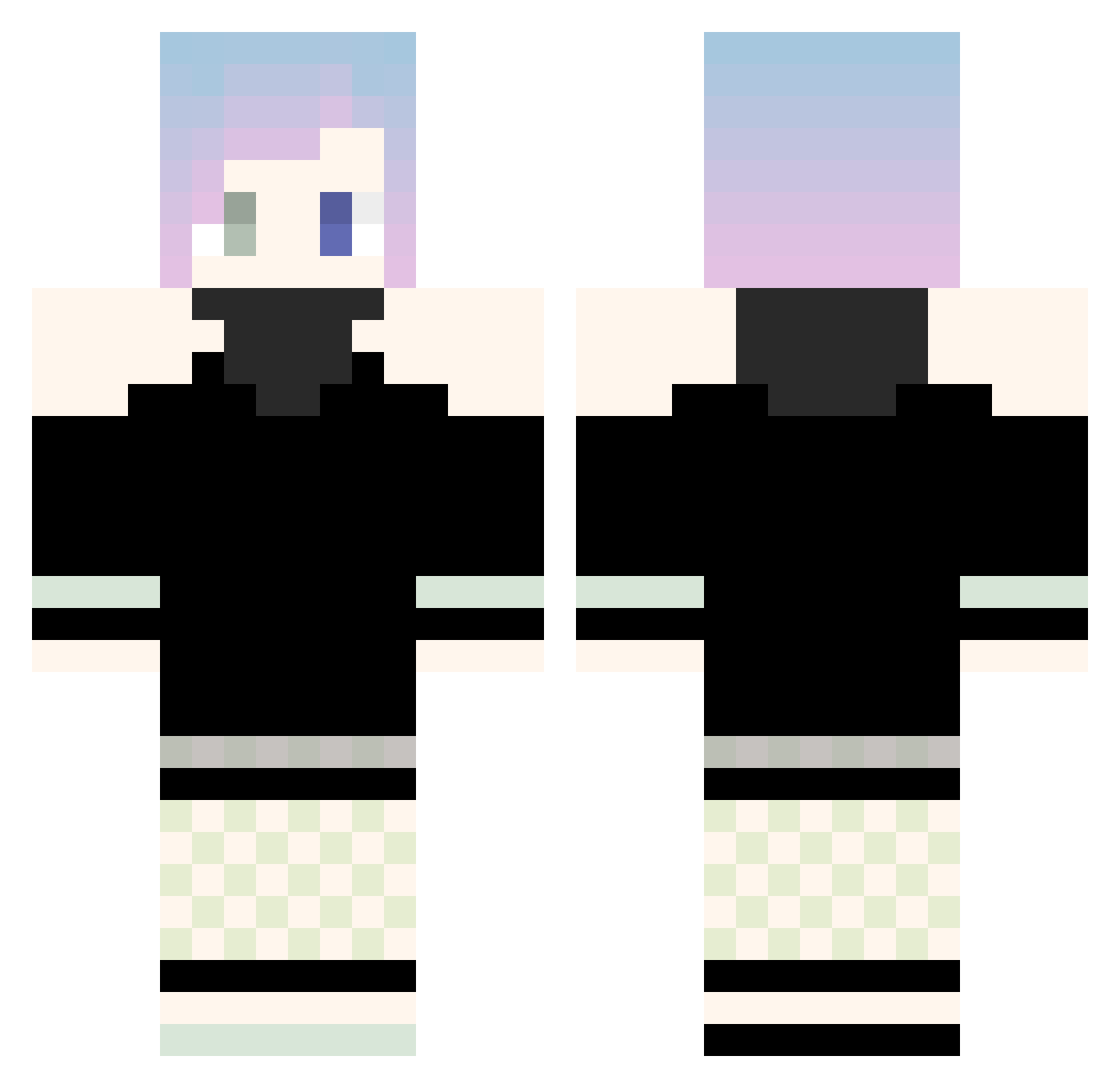 airo_san Minecraft skin, front and back view