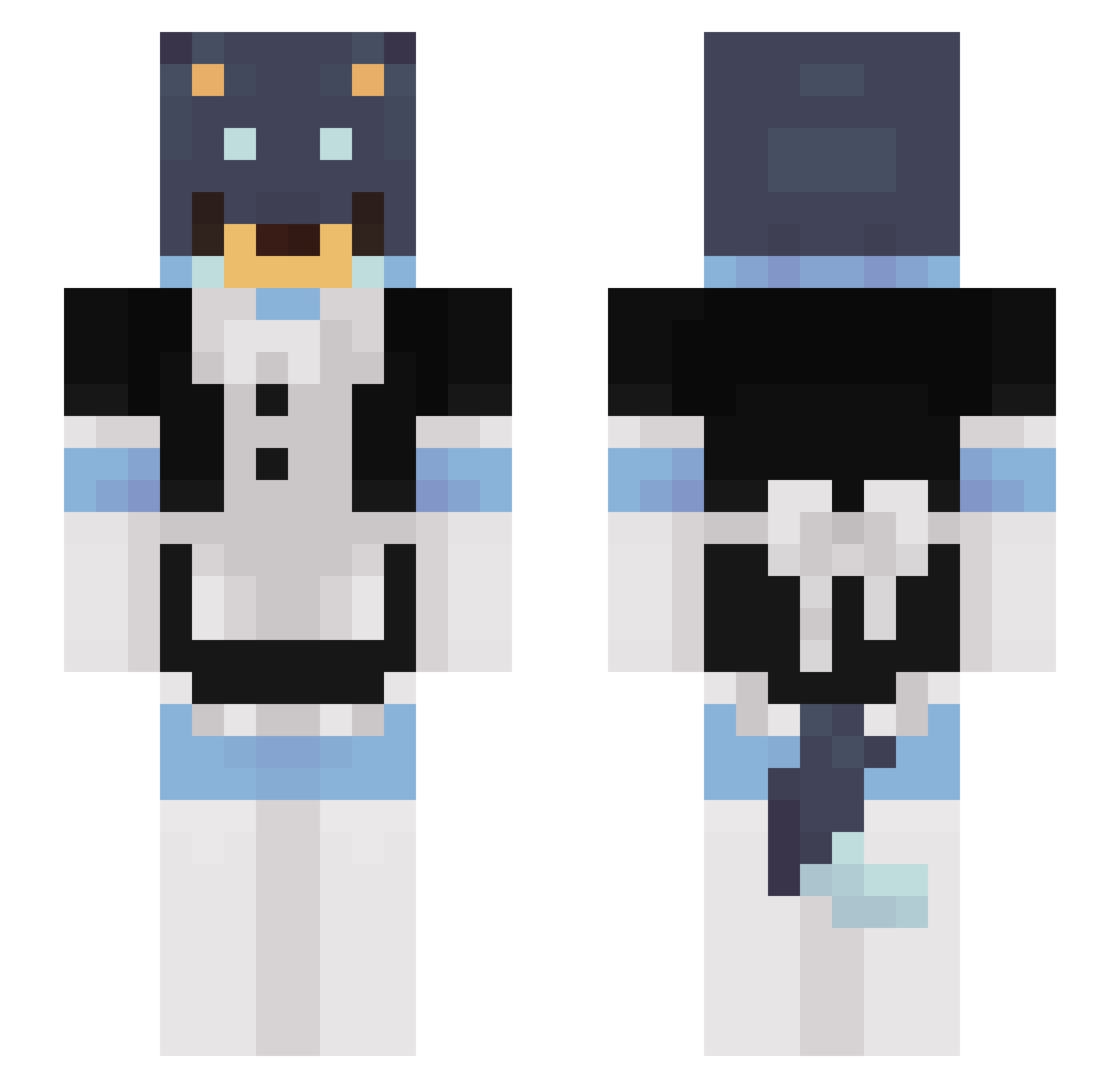 Braynha Minecraft skin, front and back view
