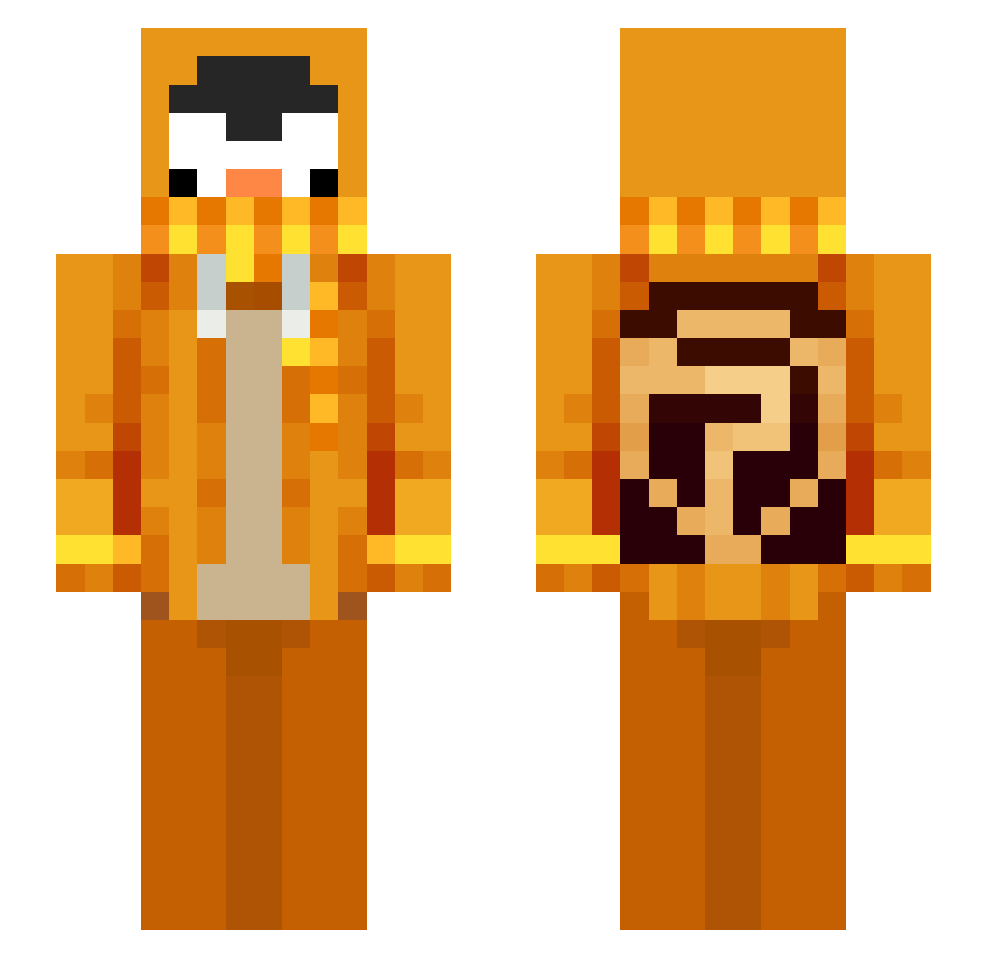 yonalu Minecraft skin, front and back view