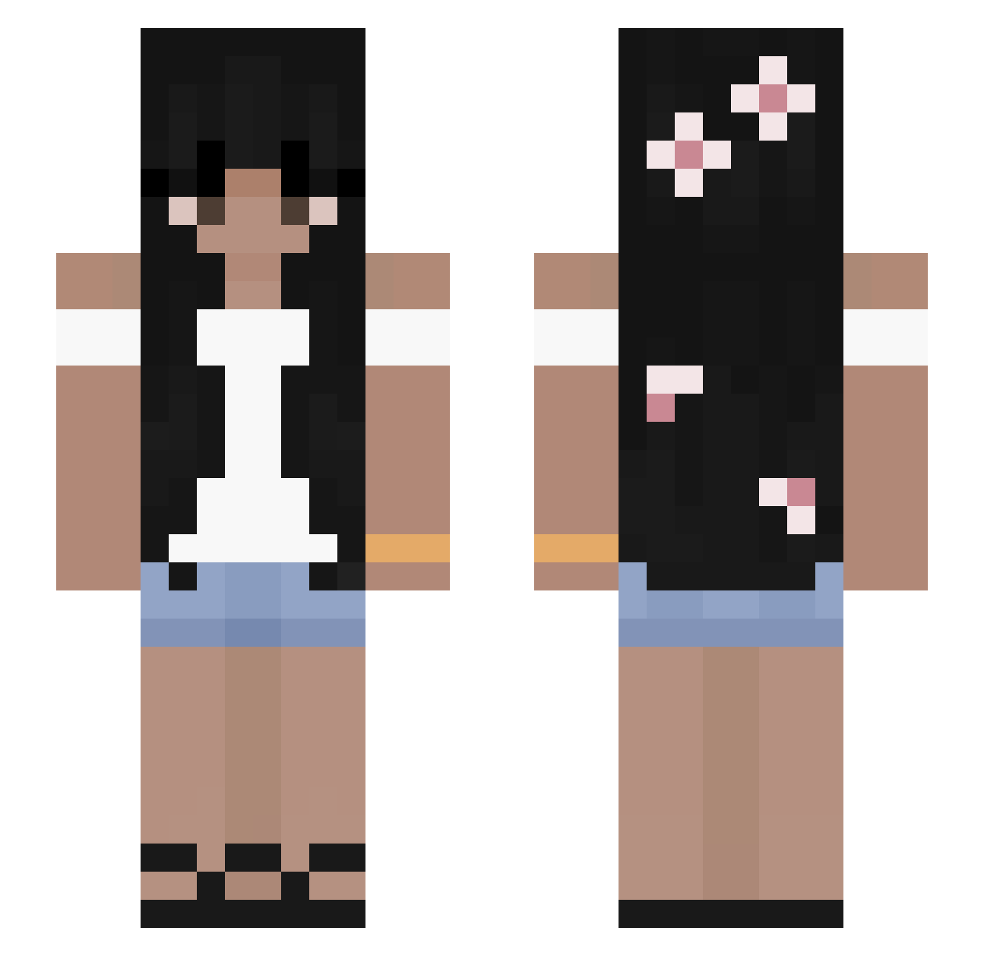 LittleIzzy1 Minecraft skin, front and back view