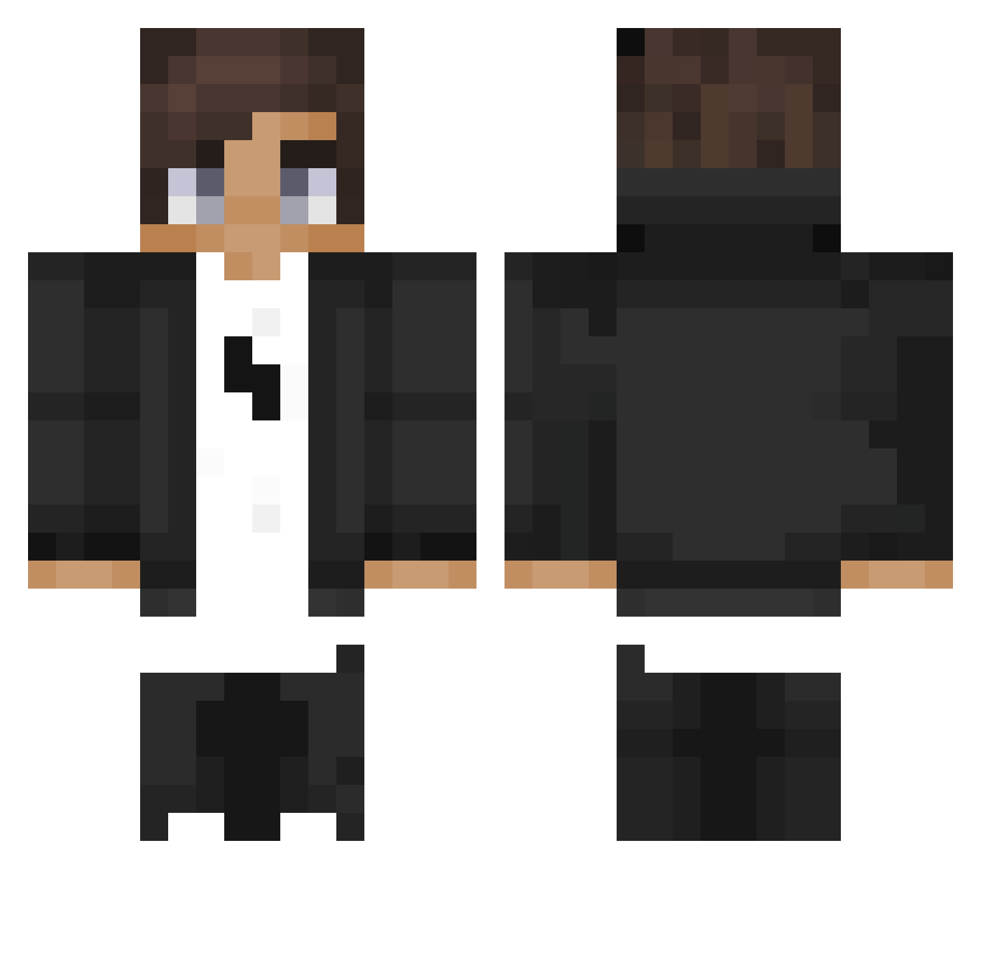 Brandonlgamer Minecraft skin, front and back view