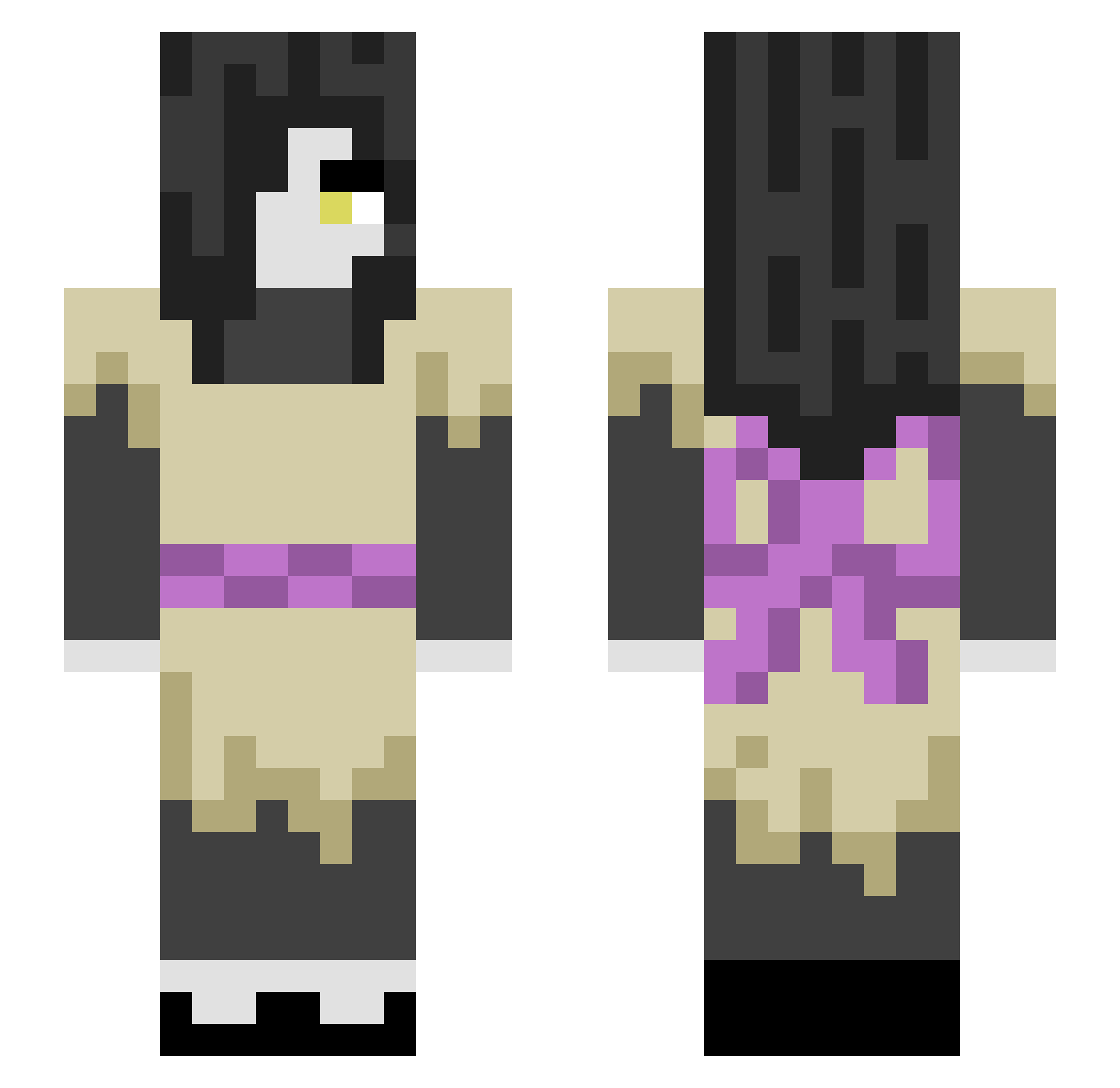 Giuli1904 Minecraft skin, front and back view