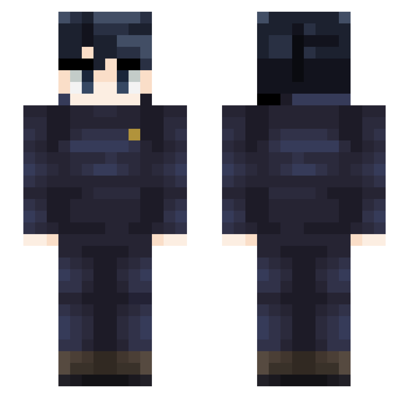 joaquineo Minecraft skin, front and back view