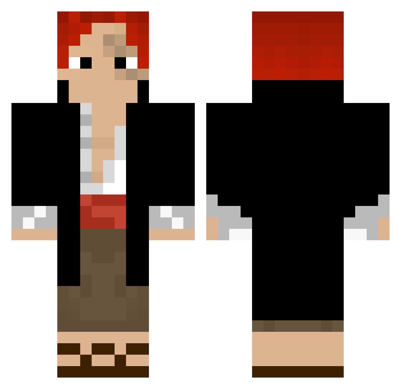 Yogiero Minecraft skin, front and back view
