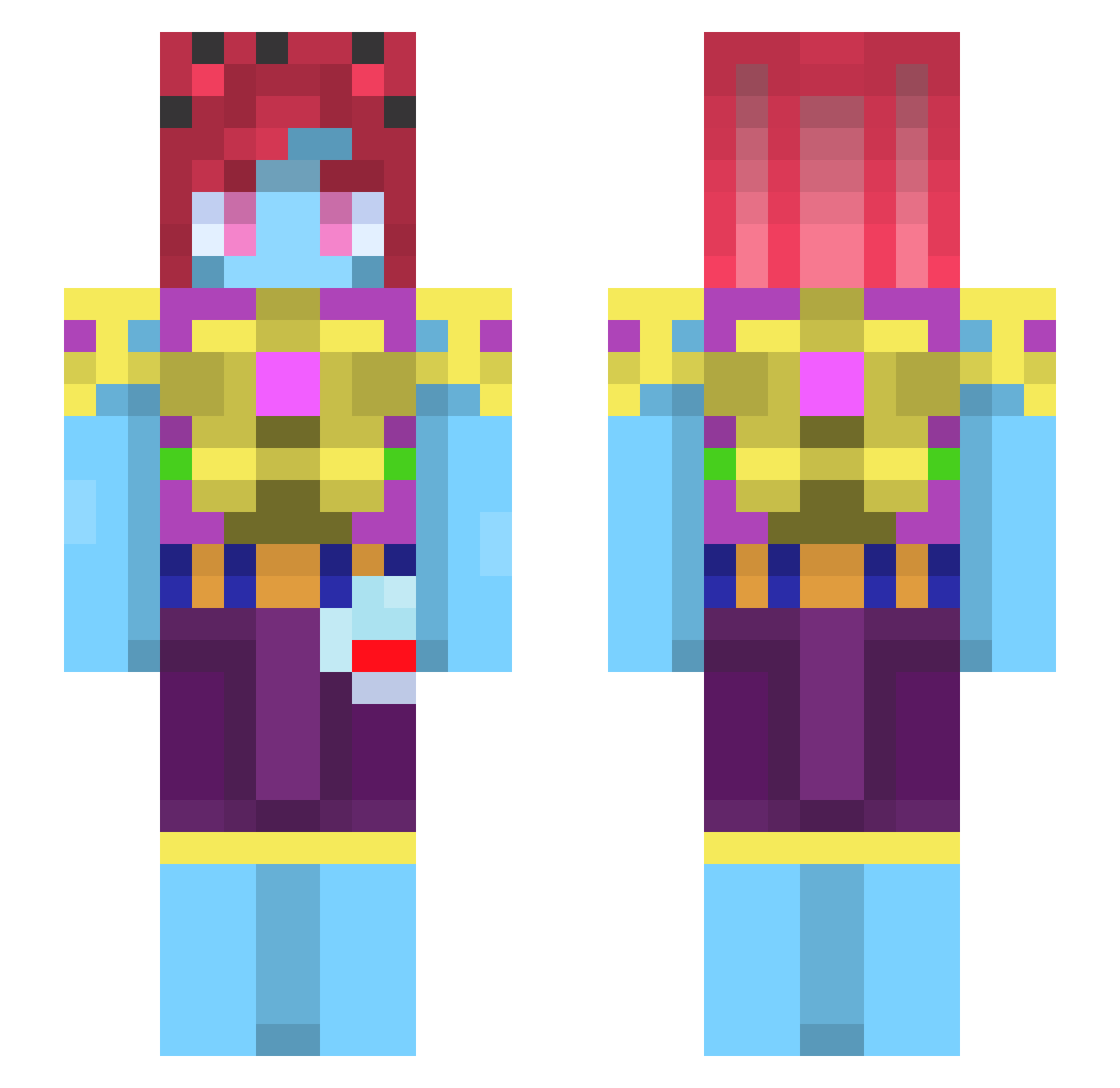 Gaming_Duckey12 Minecraft skin, front and back view