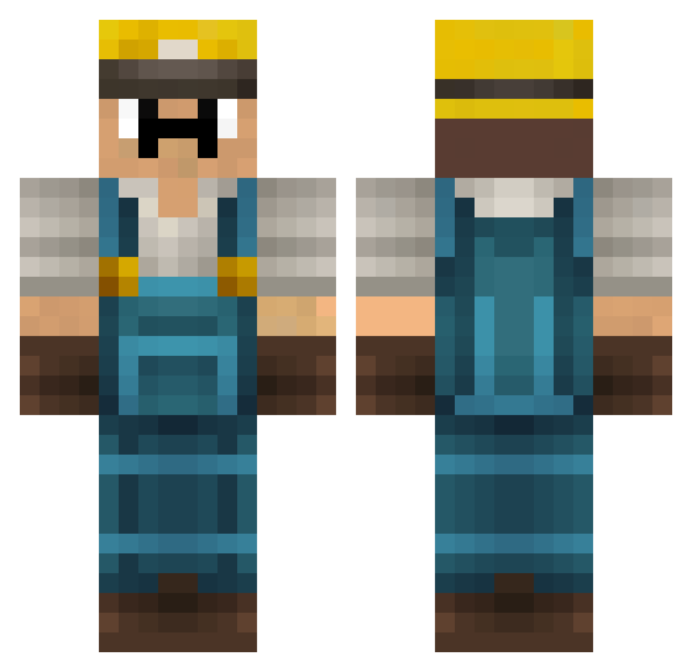 StormGBR Minecraft skin, front and back view