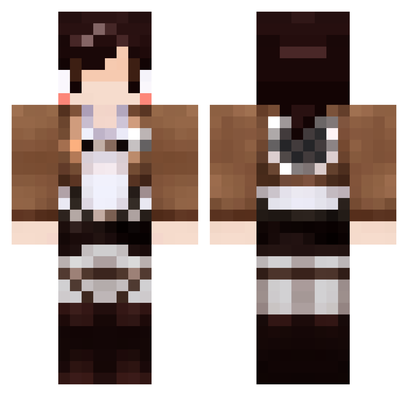 Sheryl Minecraft skin, front and back view