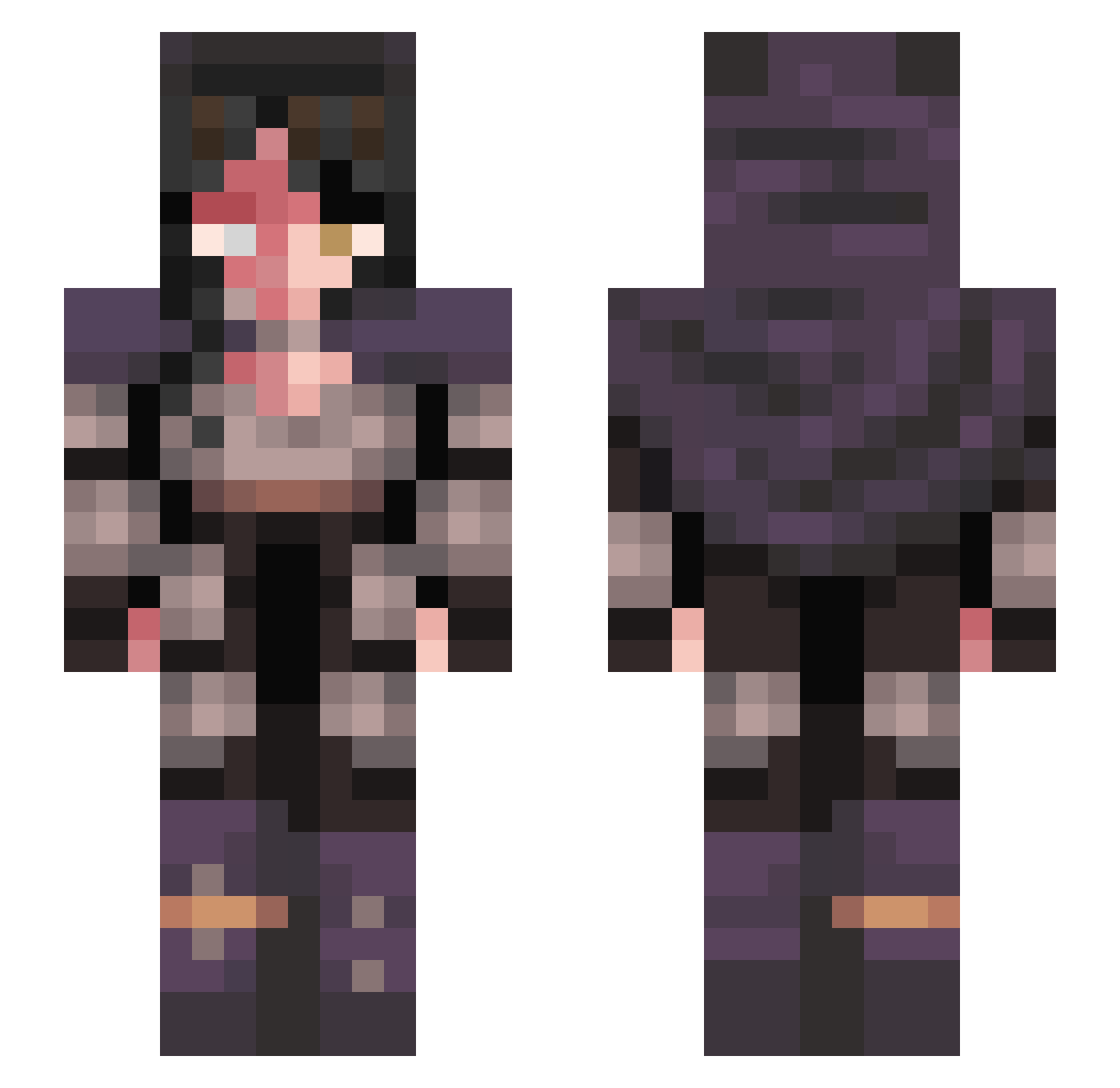 ambroxiaa Minecraft skin, front and back view