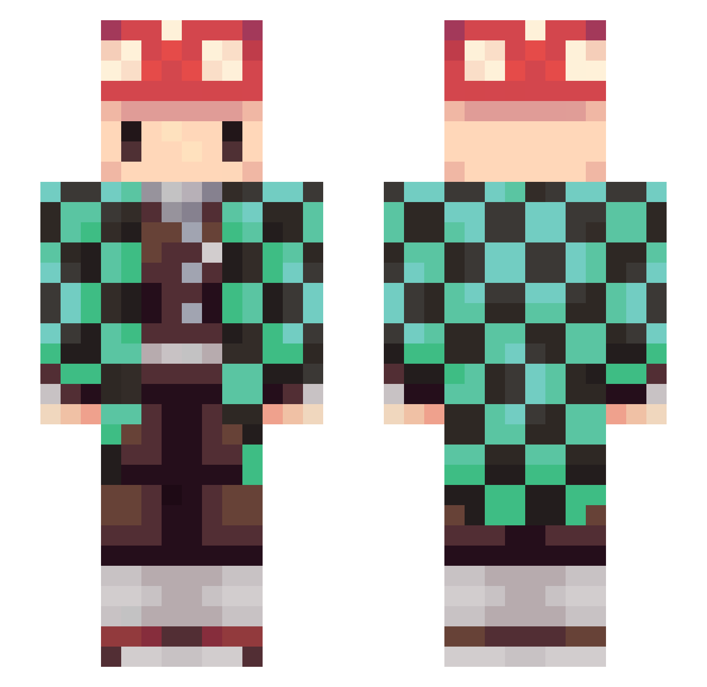 joshlapioche777 Minecraft skin, front and back view