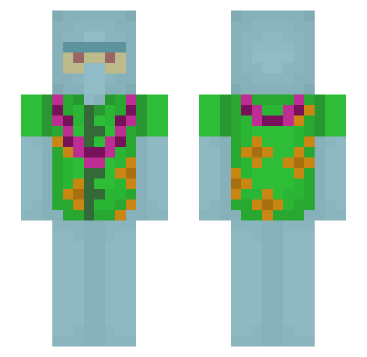 whosEnbi Minecraft skin, front and back view