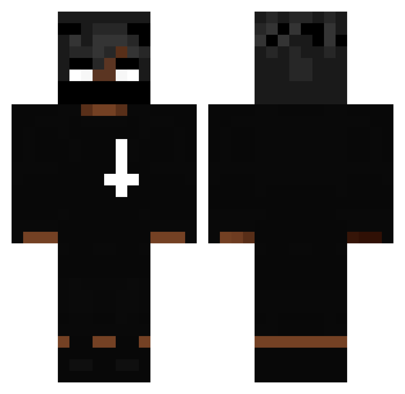 Tovgh Minecraft skin, front and back view