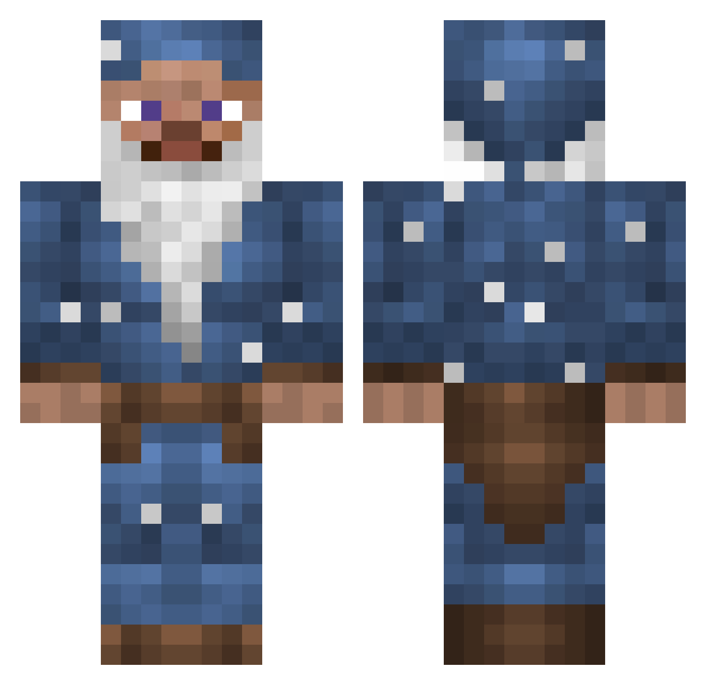 TheGokuBlack Minecraft skin, front and back view
