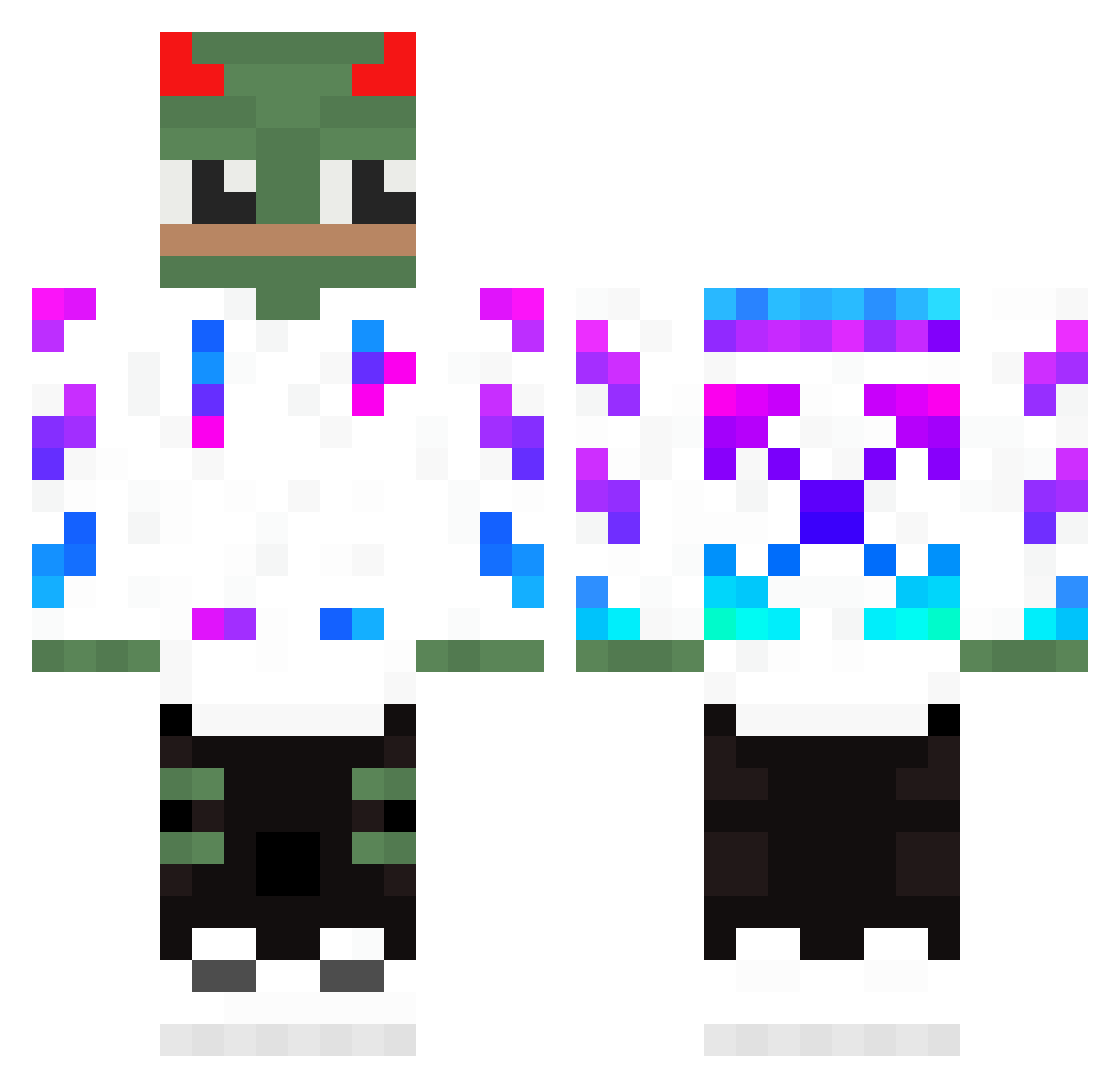 Corne_YT Minecraft skin, front and back view
