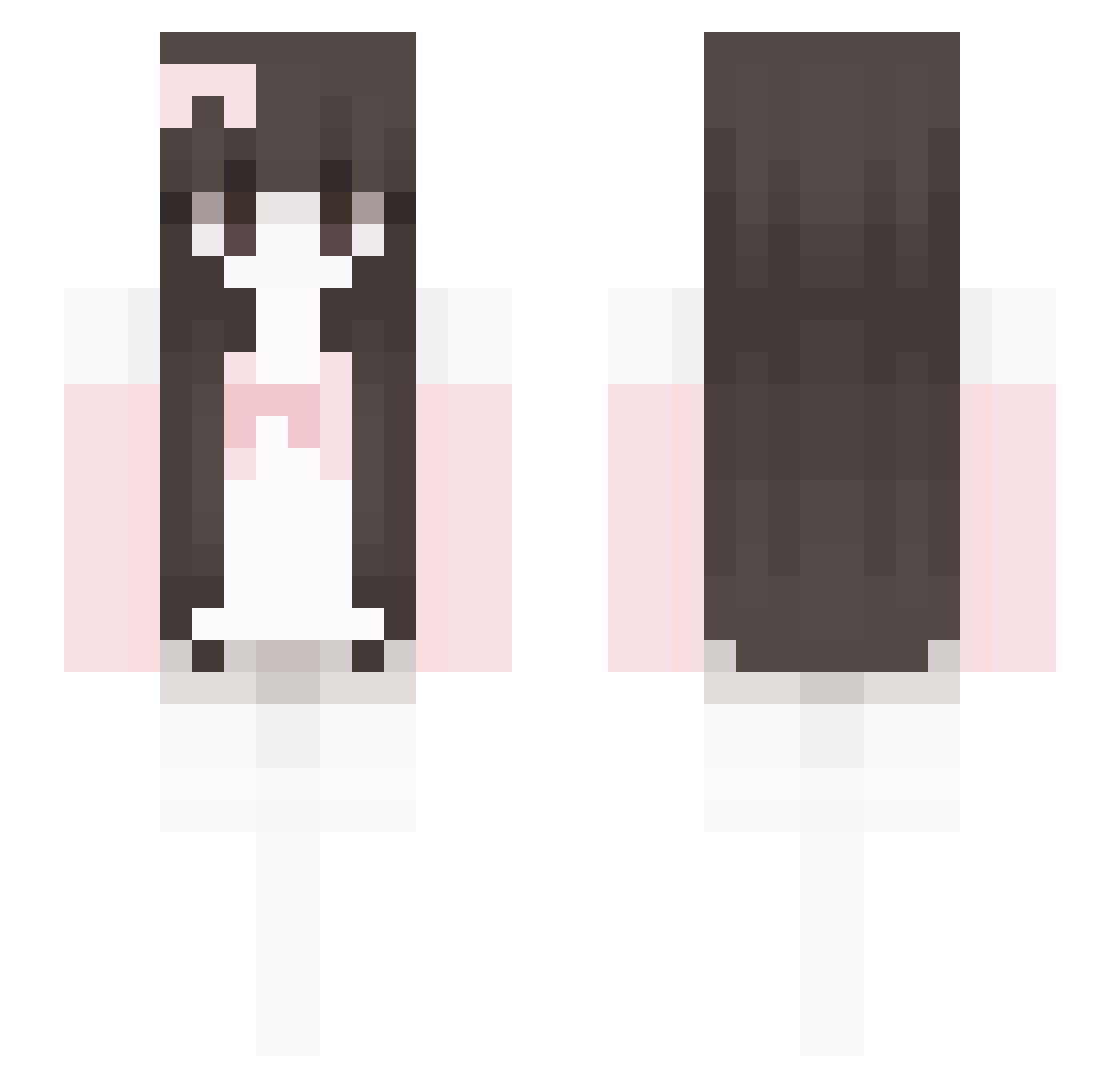 Alejandra016xd Minecraft skin, front and back view