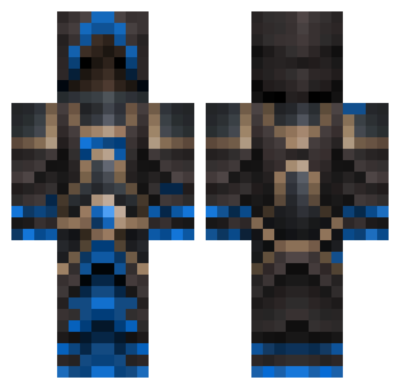 Cizy69 Minecraft skin, front and back view