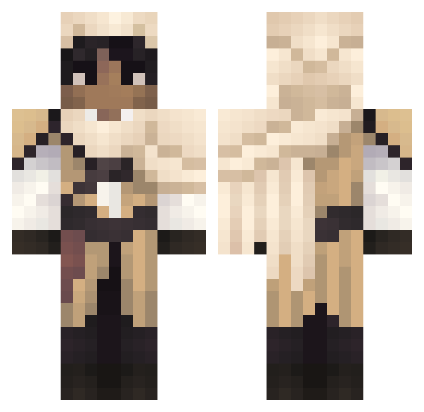 Robo1475 Minecraft skin, front and back view