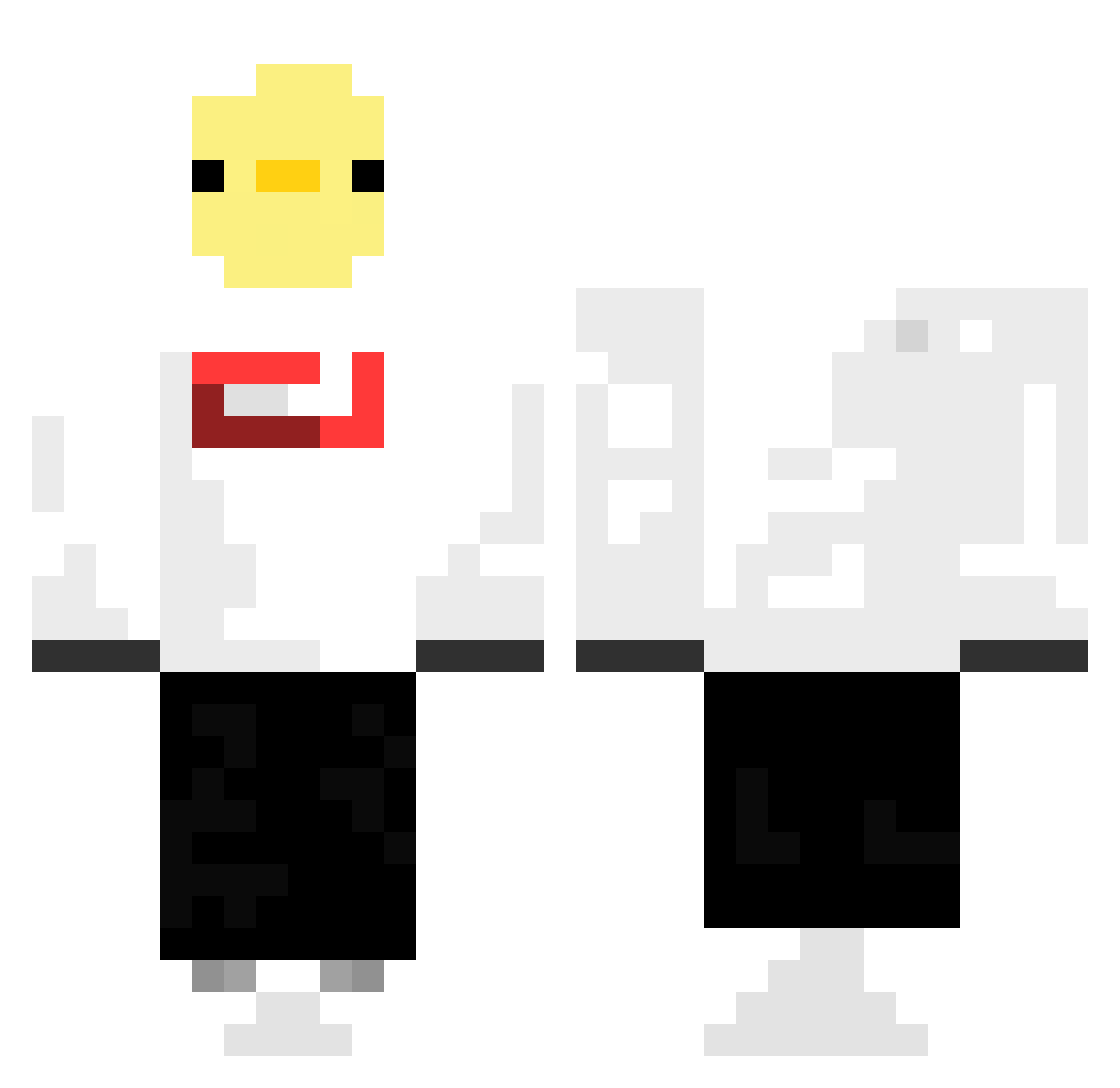 streamerlinkin Minecraft skin, front and back view