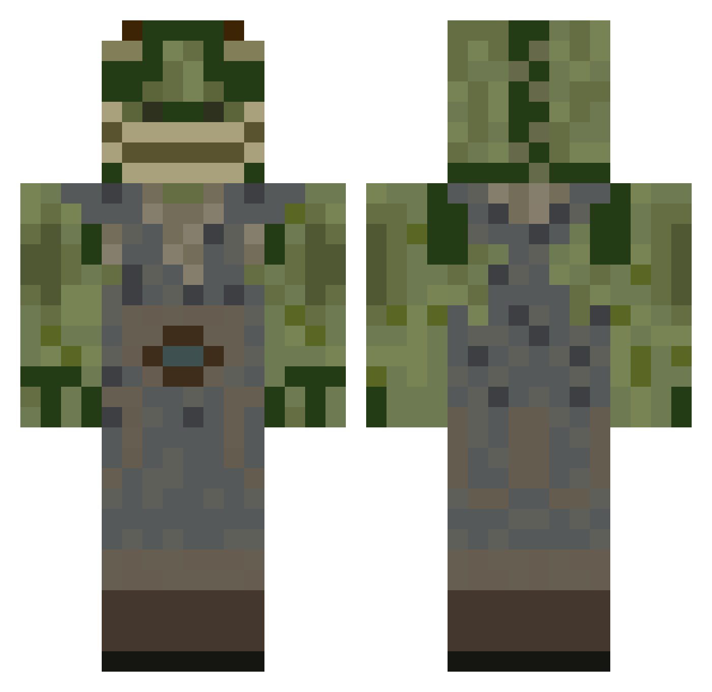 Pallemanden1408 Minecraft skin, front and back view