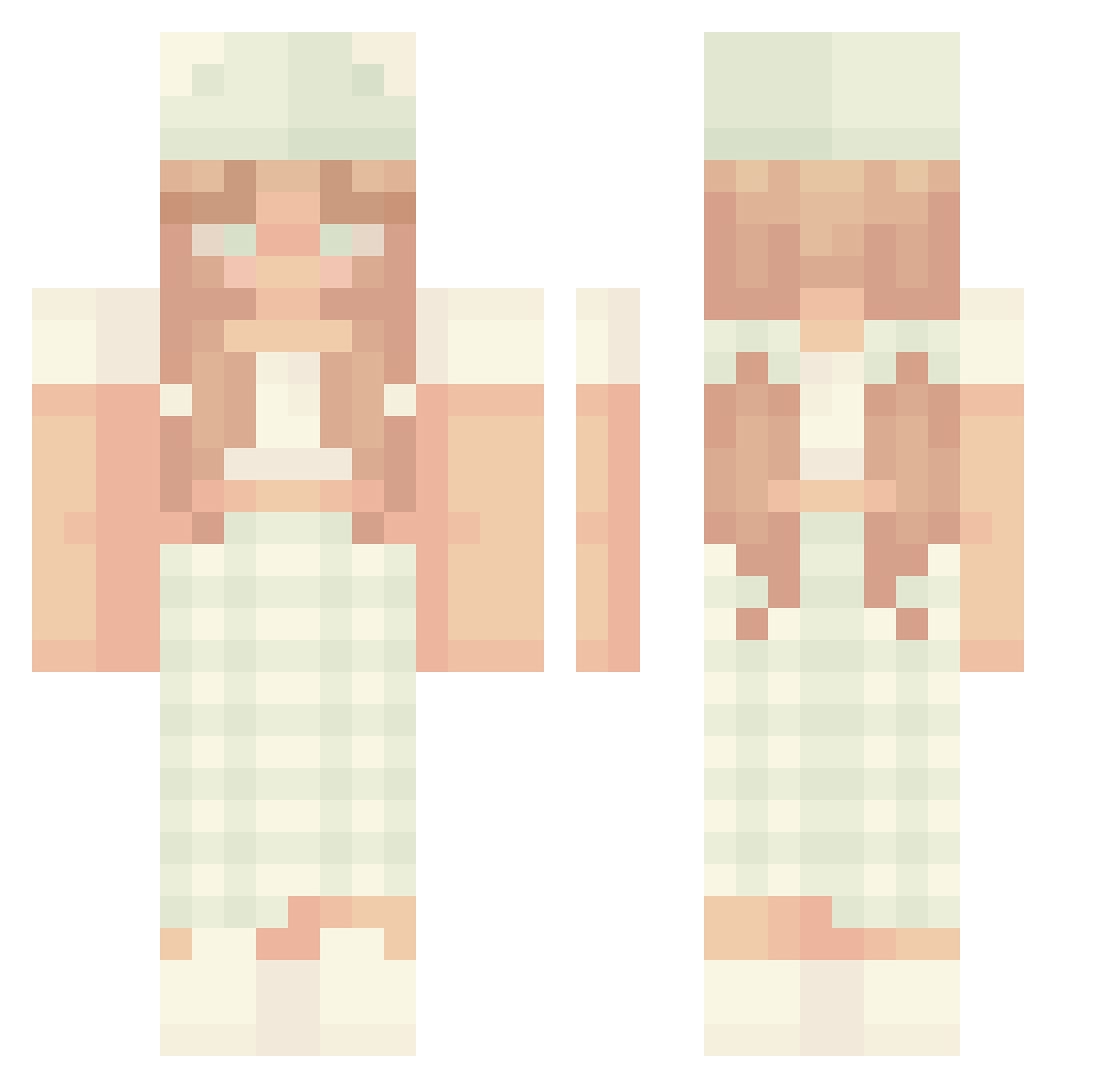 Daddystuffy Minecraft skin, front and back view