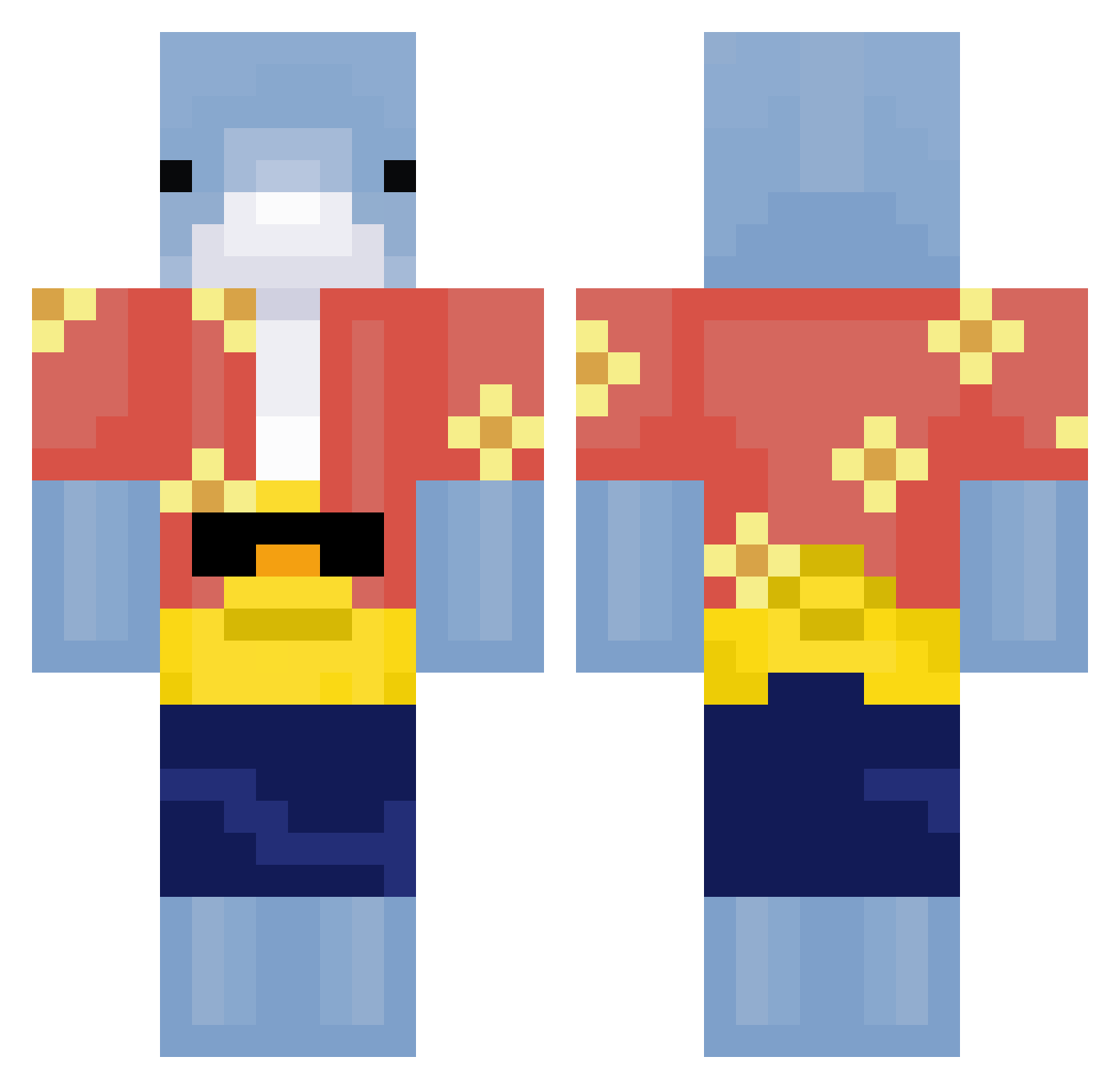 gwgijs12 Minecraft skin, front and back view