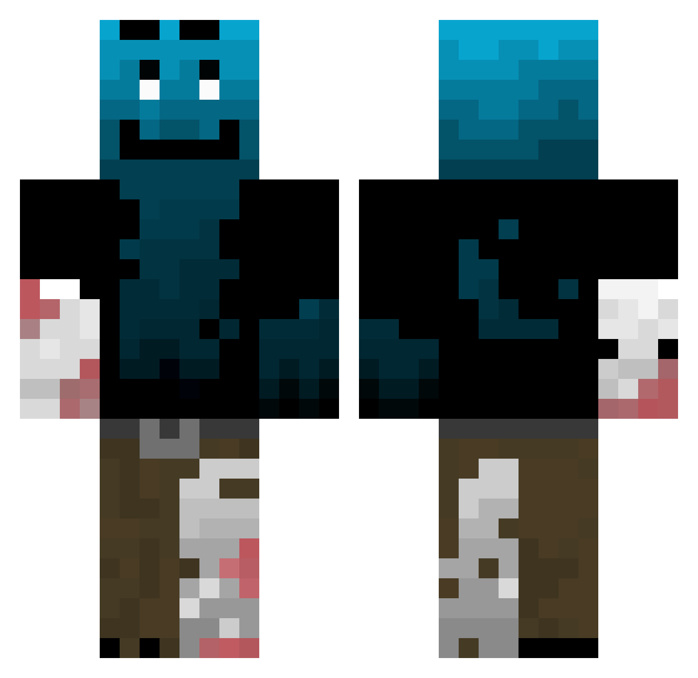 _Tqu Minecraft skin, front and back view