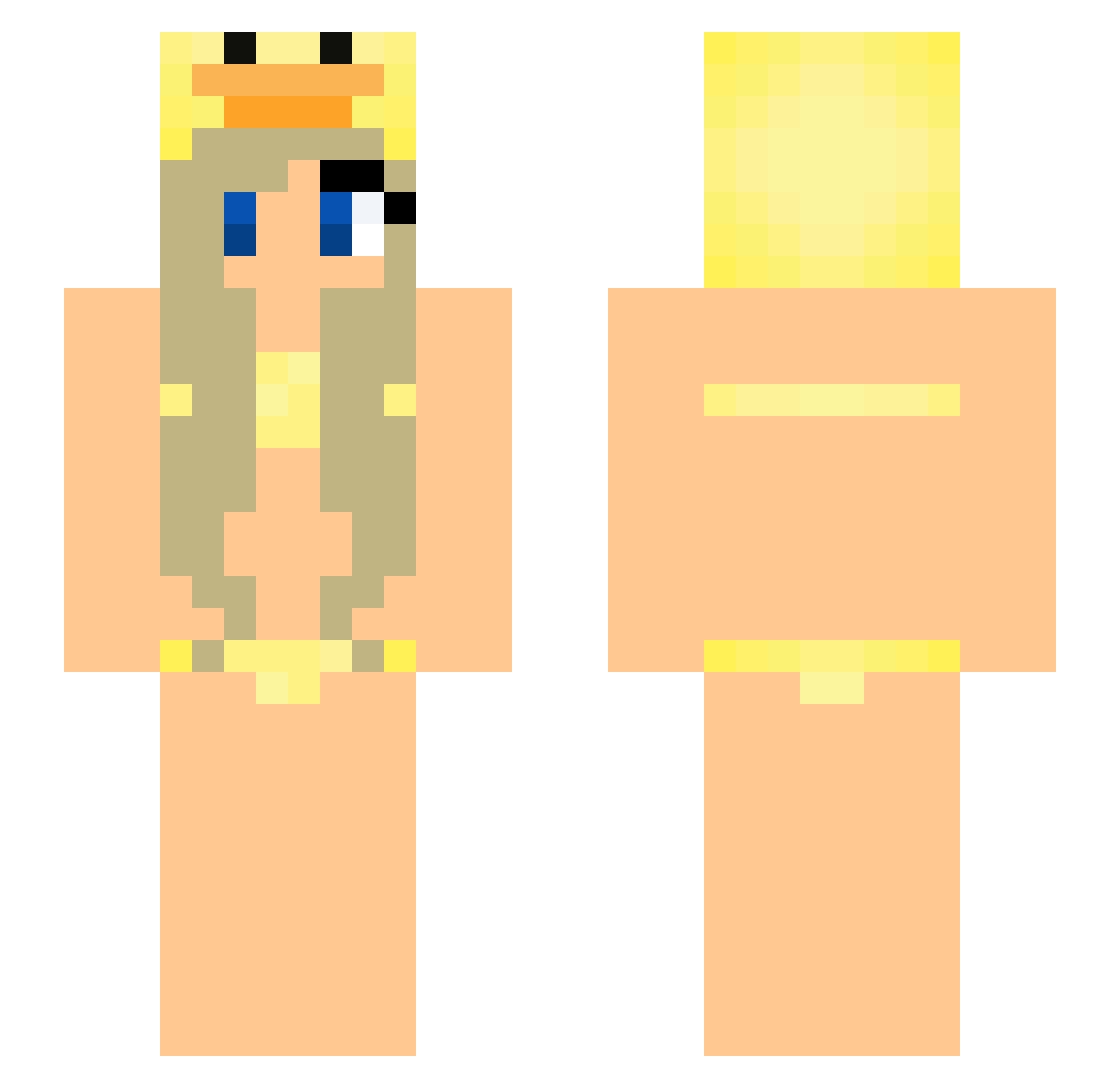 FireDucky_ Minecraft skin, front and back view