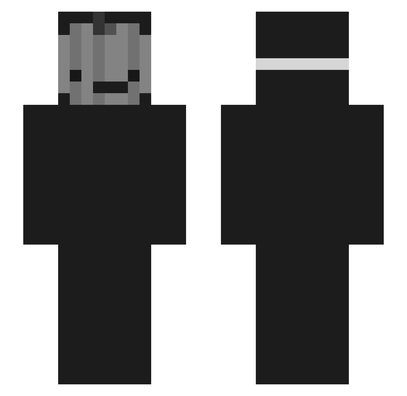 AK4RoO_ Minecraft skin, front and back view
