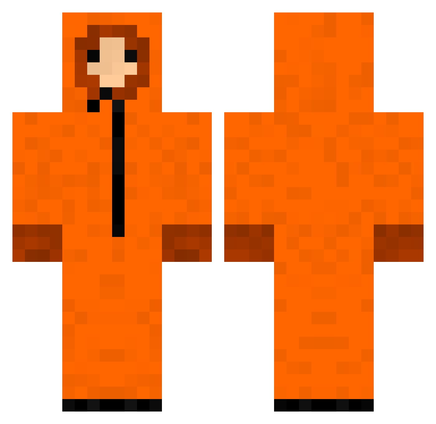 xTrustLenny Minecraft skin, front and back view