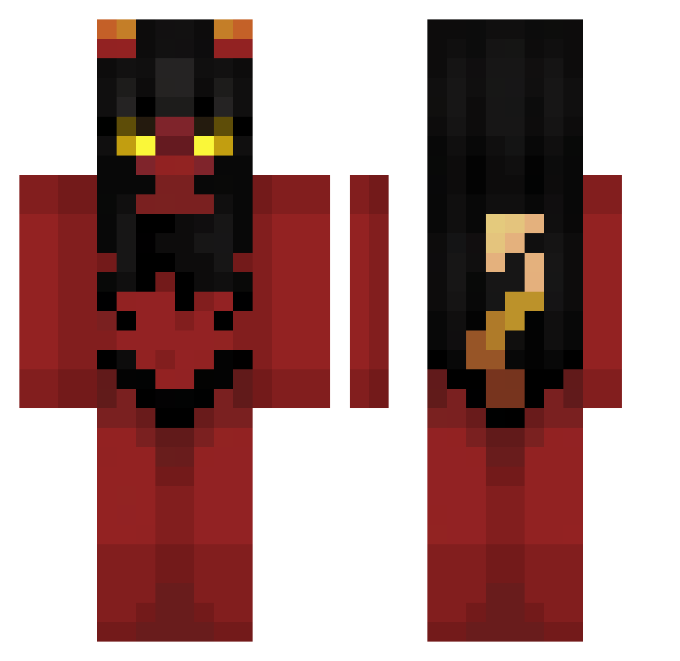 cjoutman Minecraft skin, front and back view