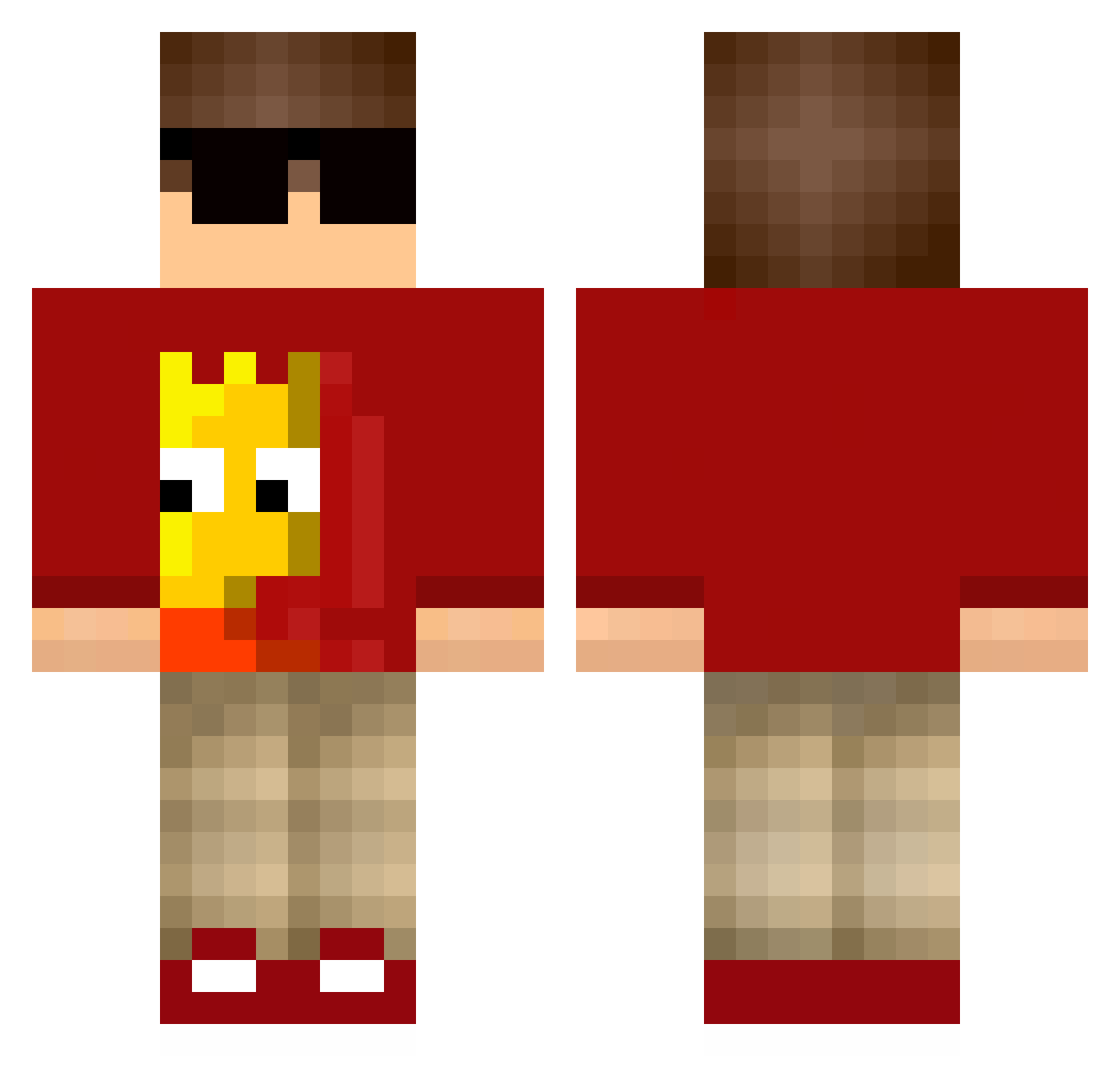 SepeZz Minecraft skin, front and back view