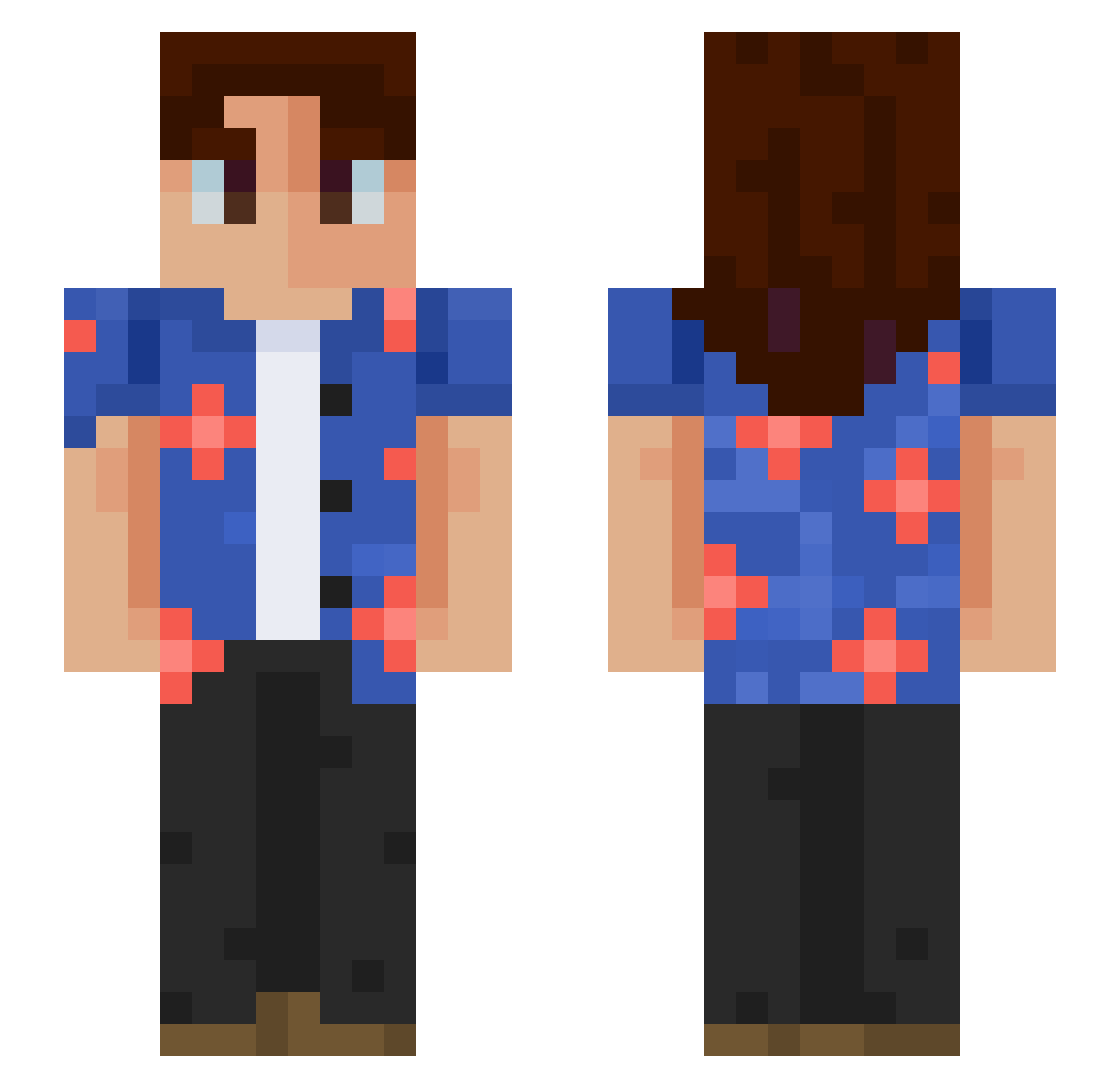 jexjhuy Minecraft skin, front and back view