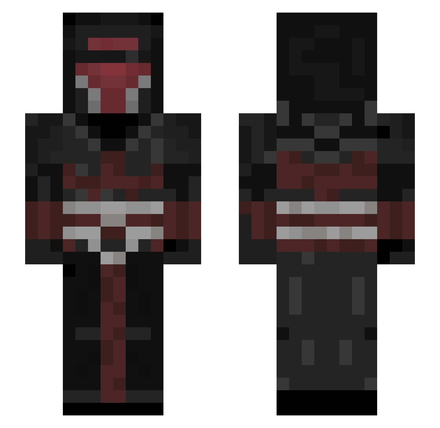 Heledirn Minecraft skin, front and back view