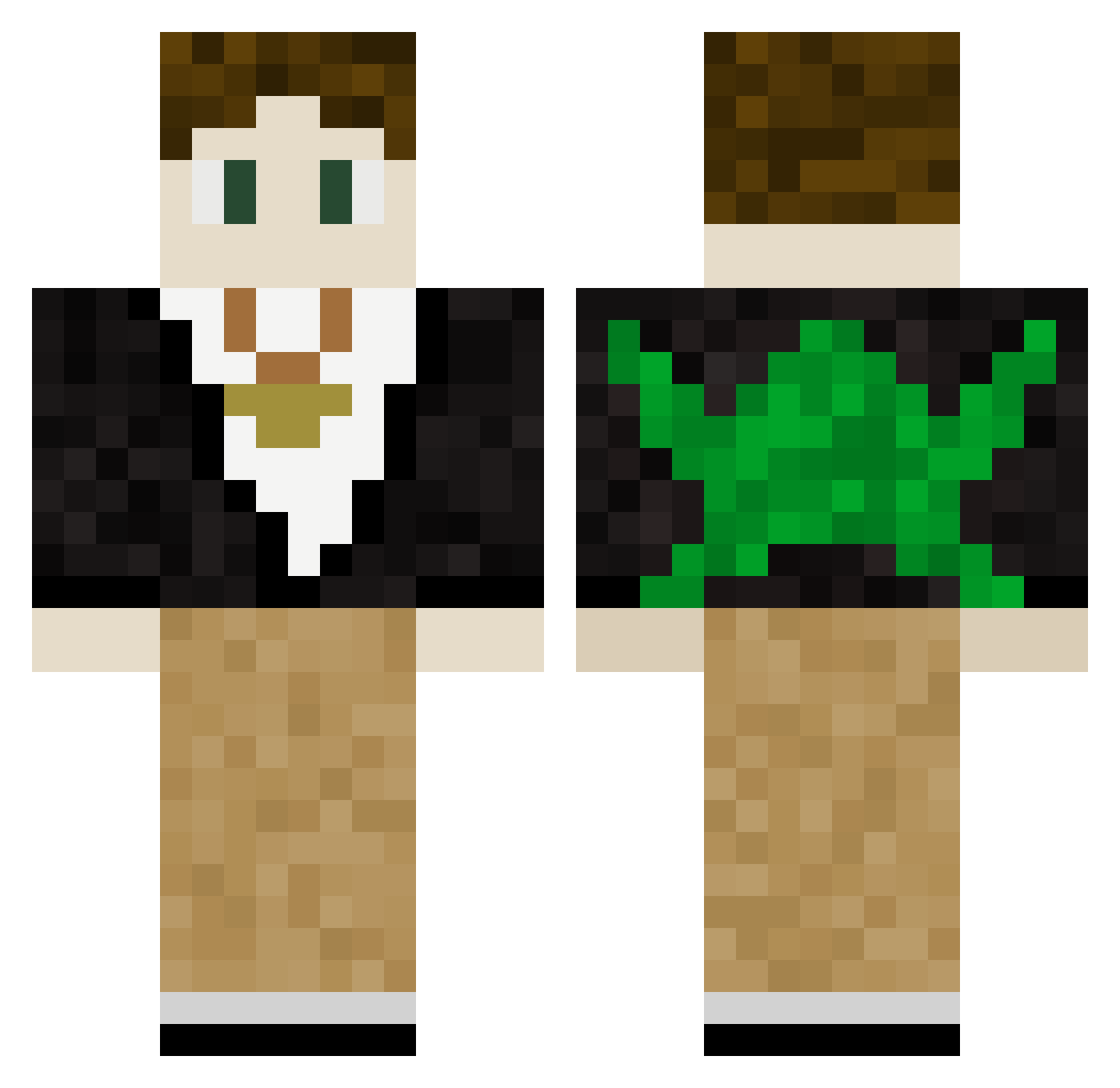 Teddy_XD Minecraft skin, front and back view