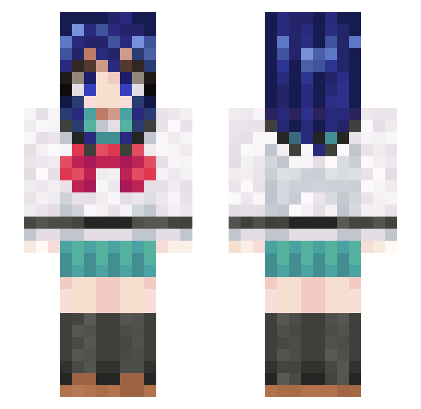 _NIX_0 Minecraft skin, front and back view
